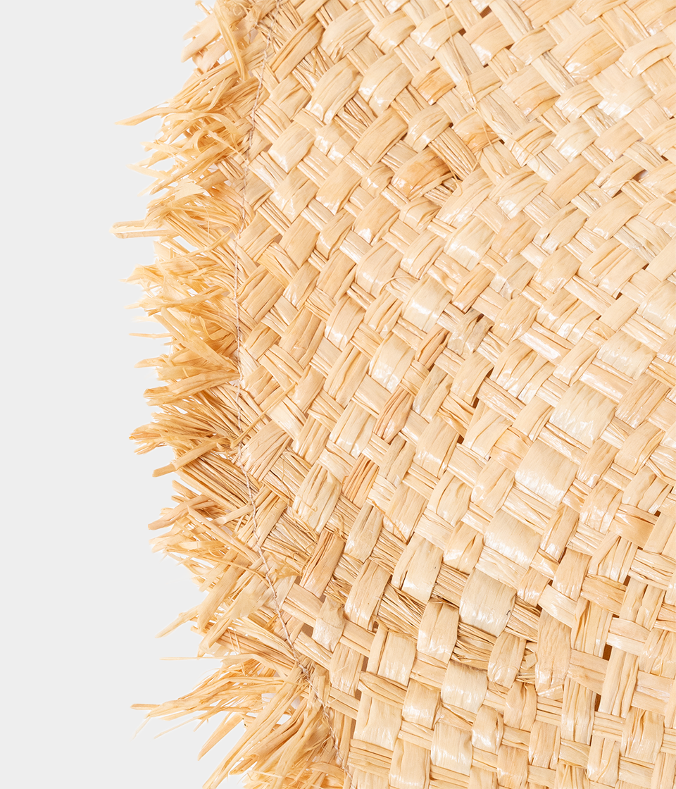 THE PORK PIE - Raffia Fringe - Natural