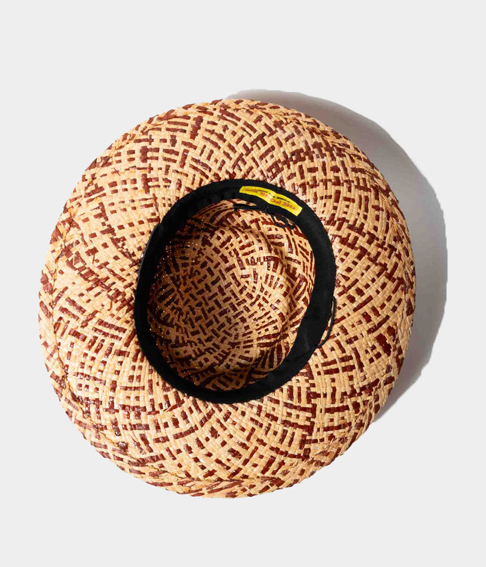THE PORK PIE - Raffia Mix - Natural ×Brown