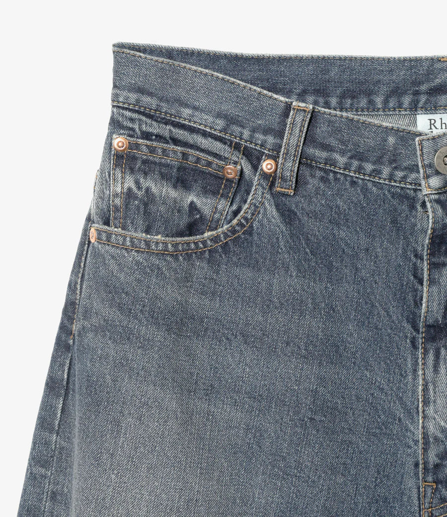 Women's 5Pockets Pant - Indigo - Damaged Denim