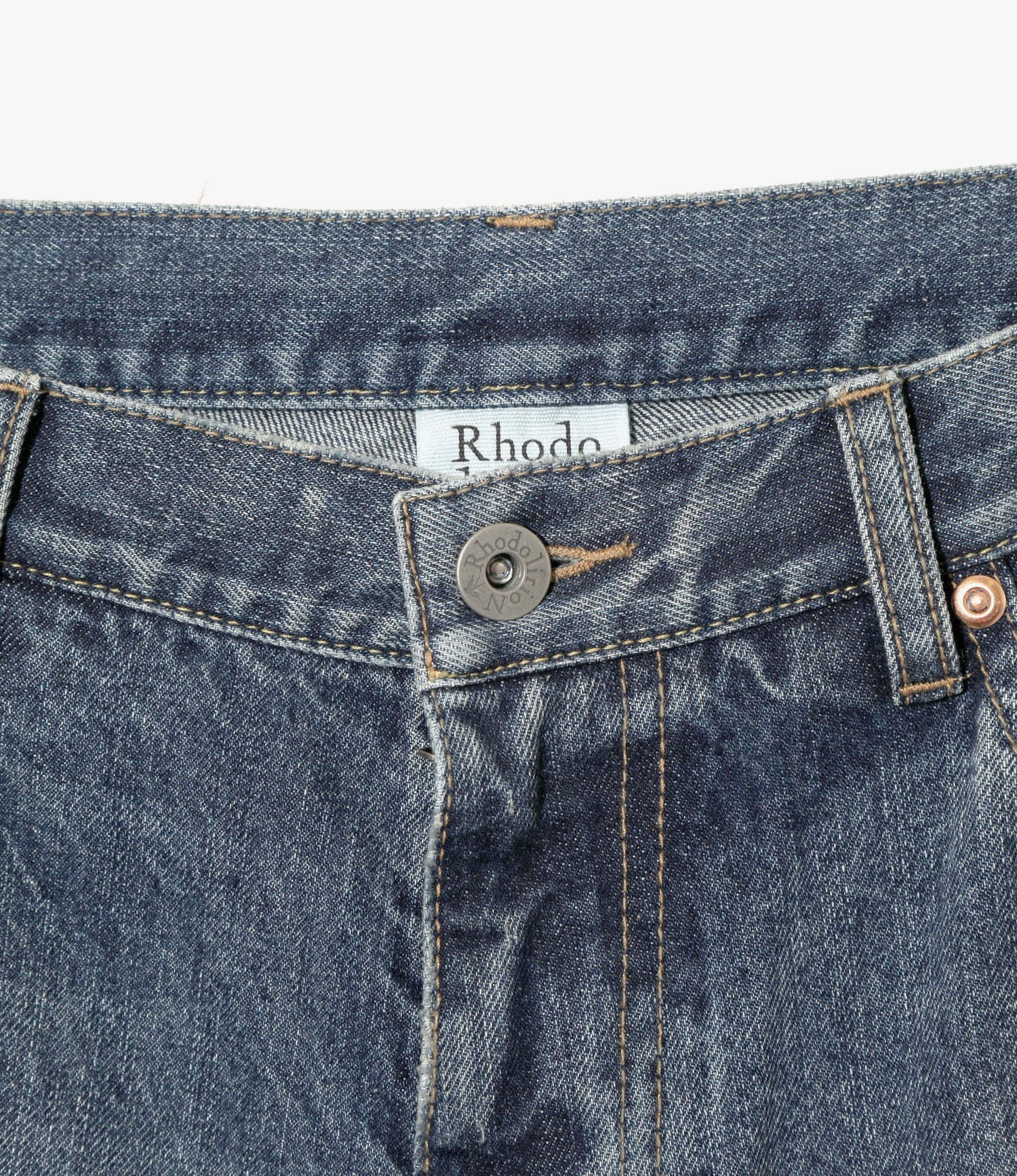 Women's 5Pockets Pant - Indigo - Damaged Denim