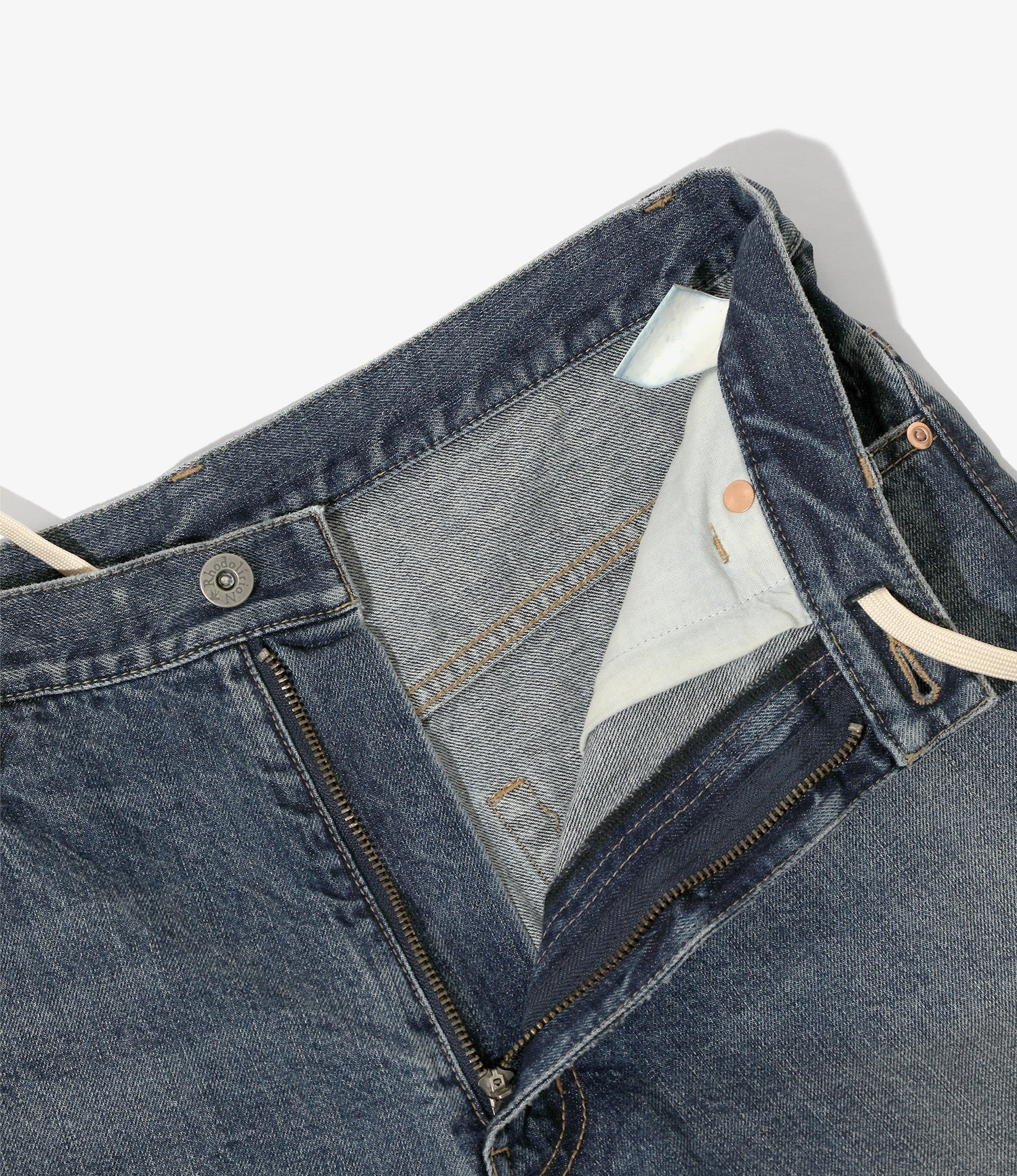 Women's 5Pockets Pant - Indigo - Damaged Denim