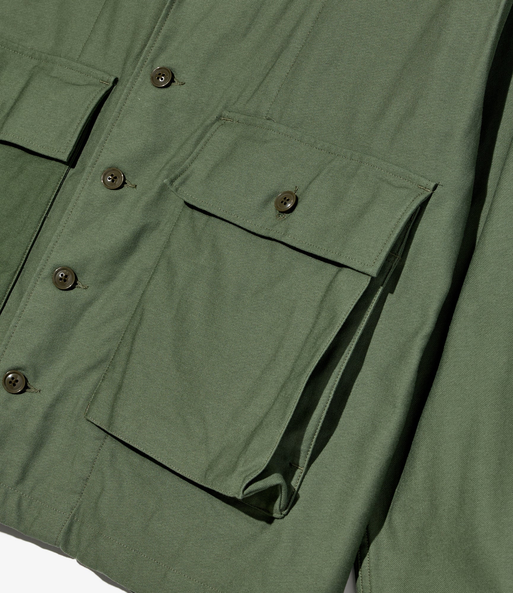 Sea Bees Jacket - Olive Cotton Reverse Sateen