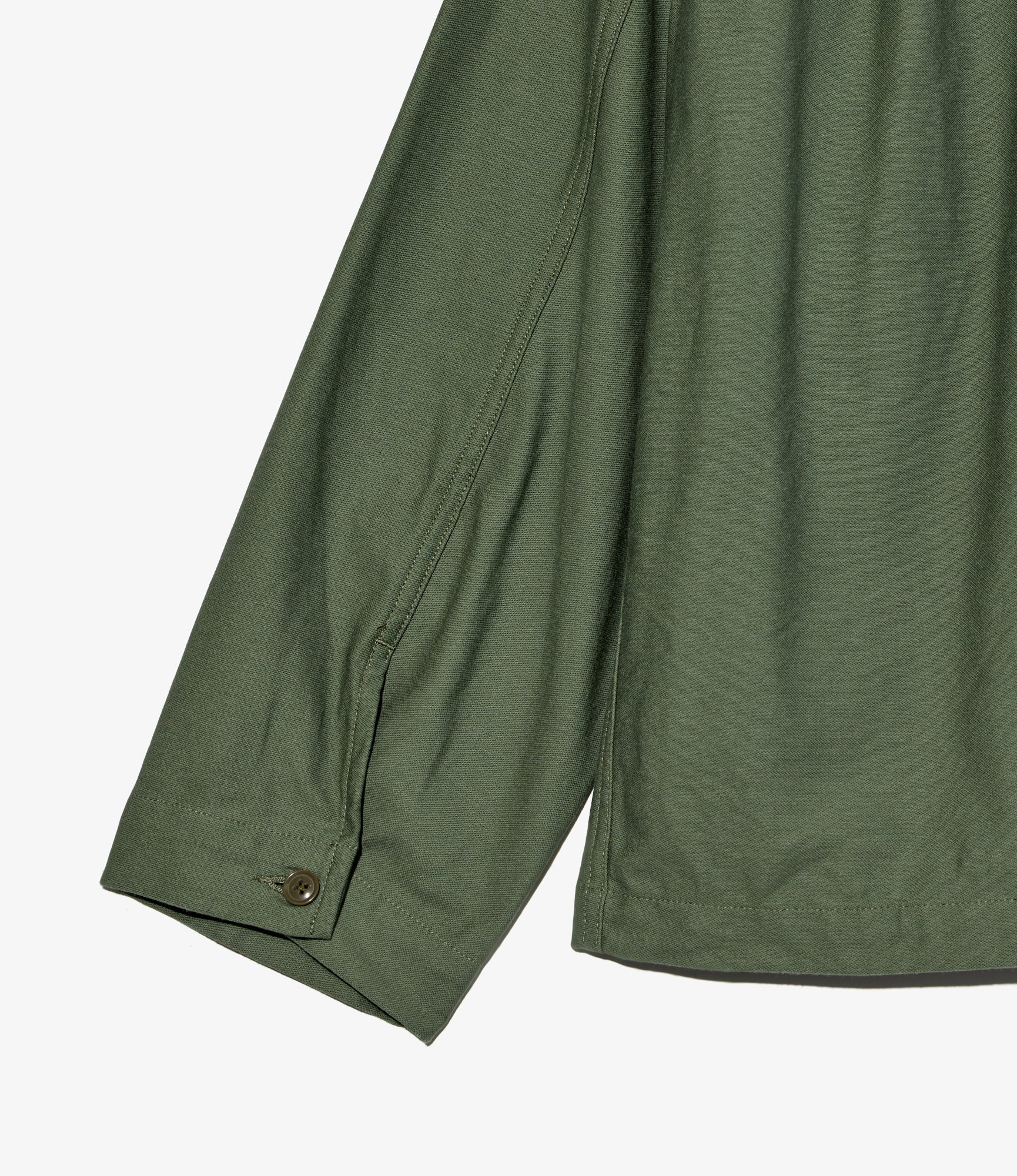 Sea Bees Jacket - Olive Cotton Reverse Sateen