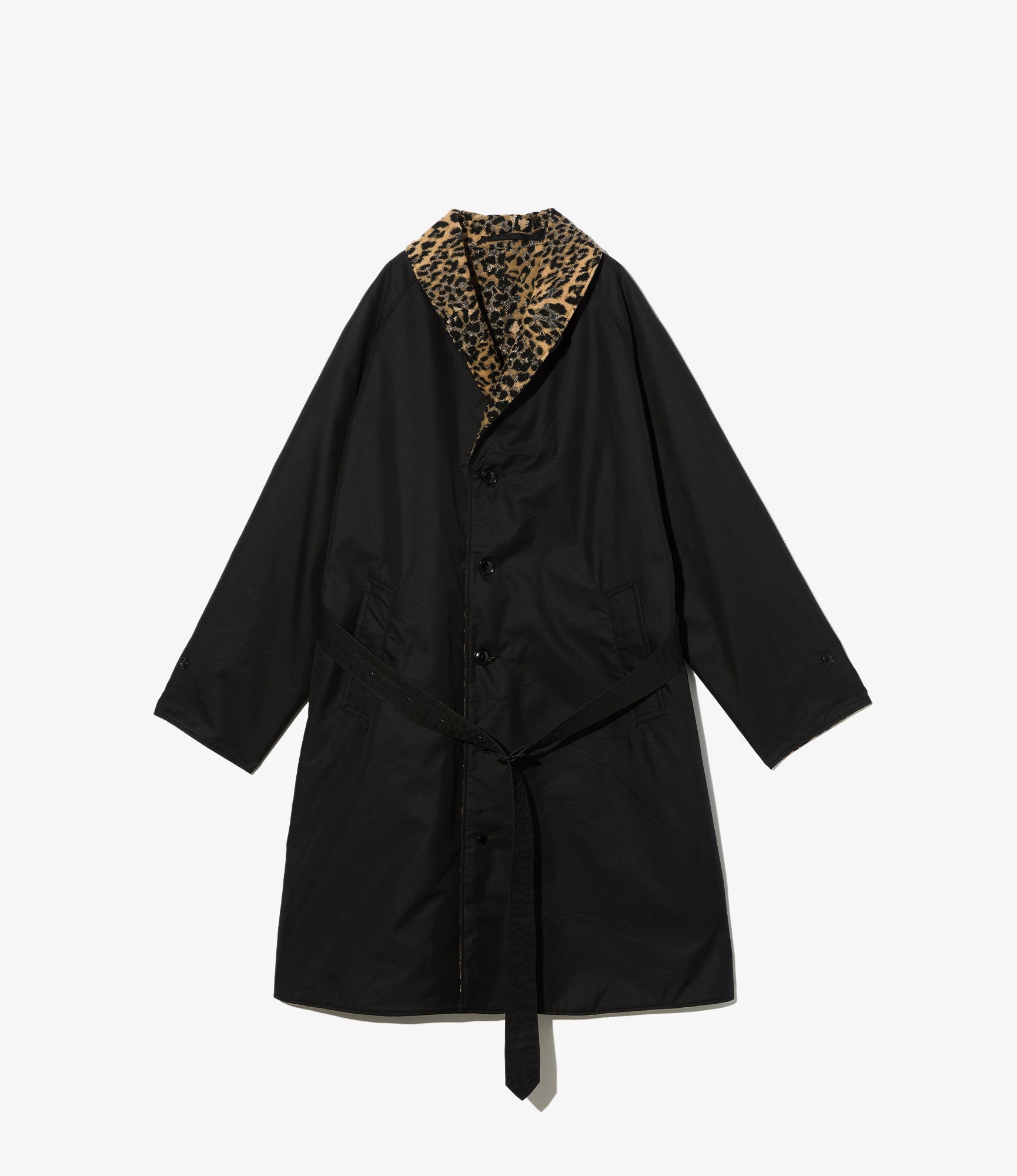 Shawl Collar Reversible Coat - Black CP Iridescent Twill
