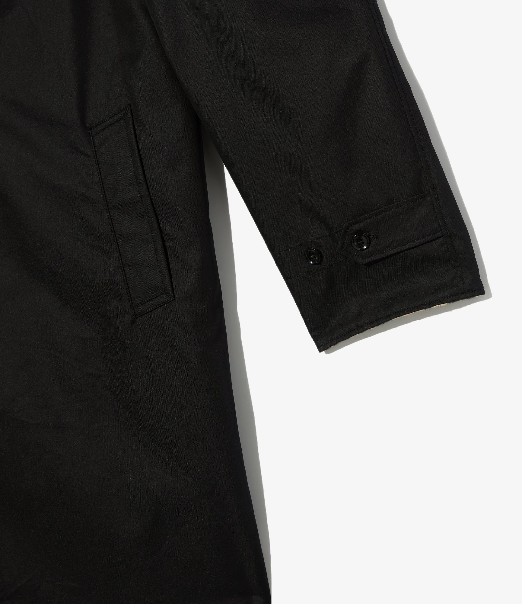 Shawl Collar Reversible Coat - Black CP Iridescent Twill