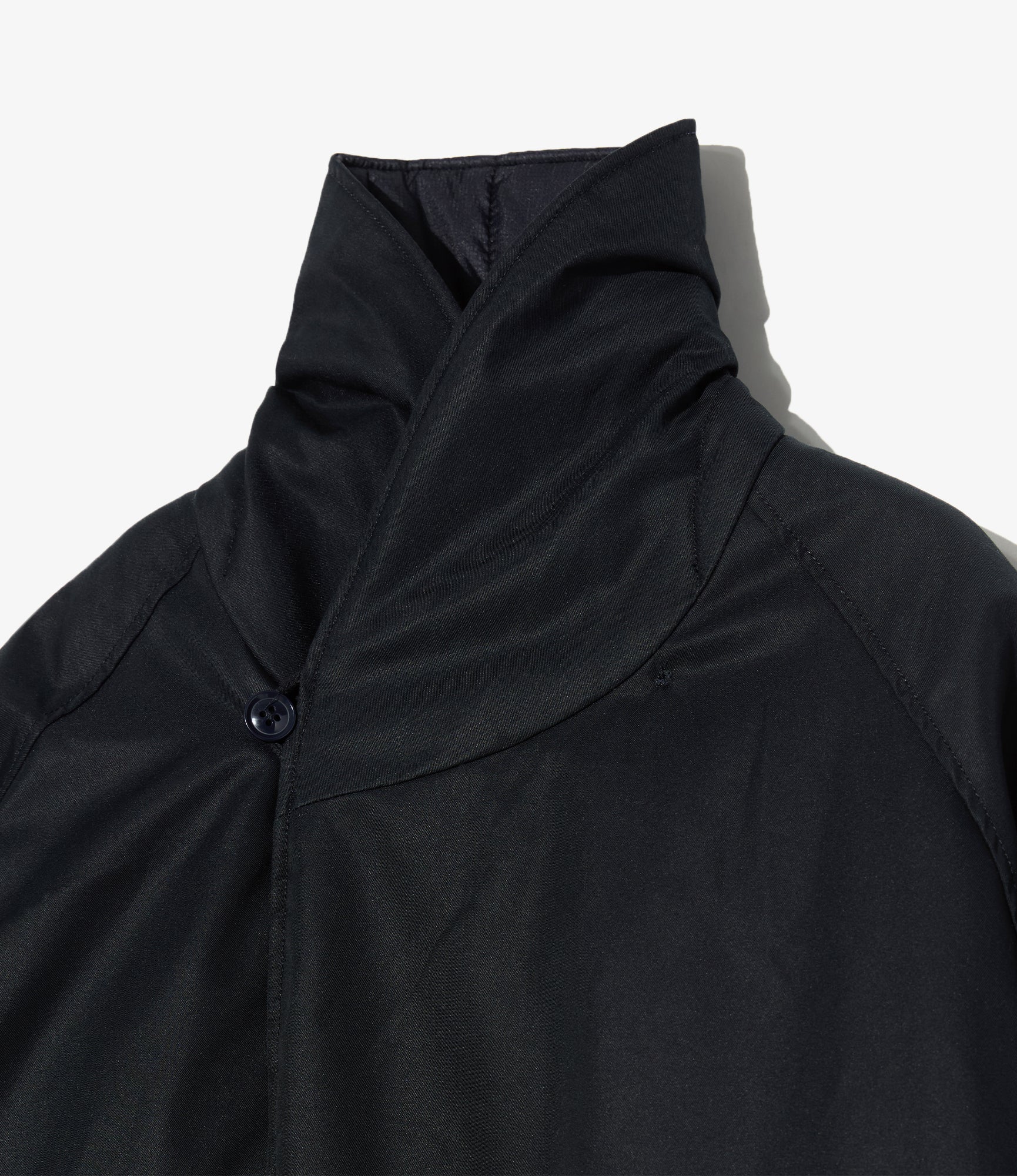 Shawl Collar Reversible Coat - Dk. Navy CP Iridescent Twill