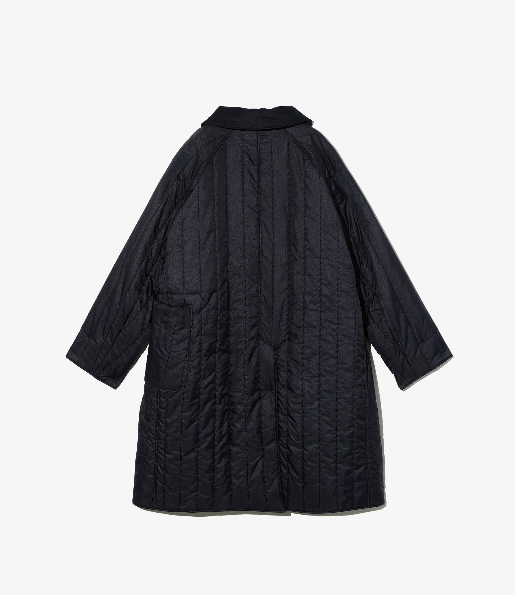 Shawl Collar Reversible Coat - Dk. Navy CP Iridescent Twill