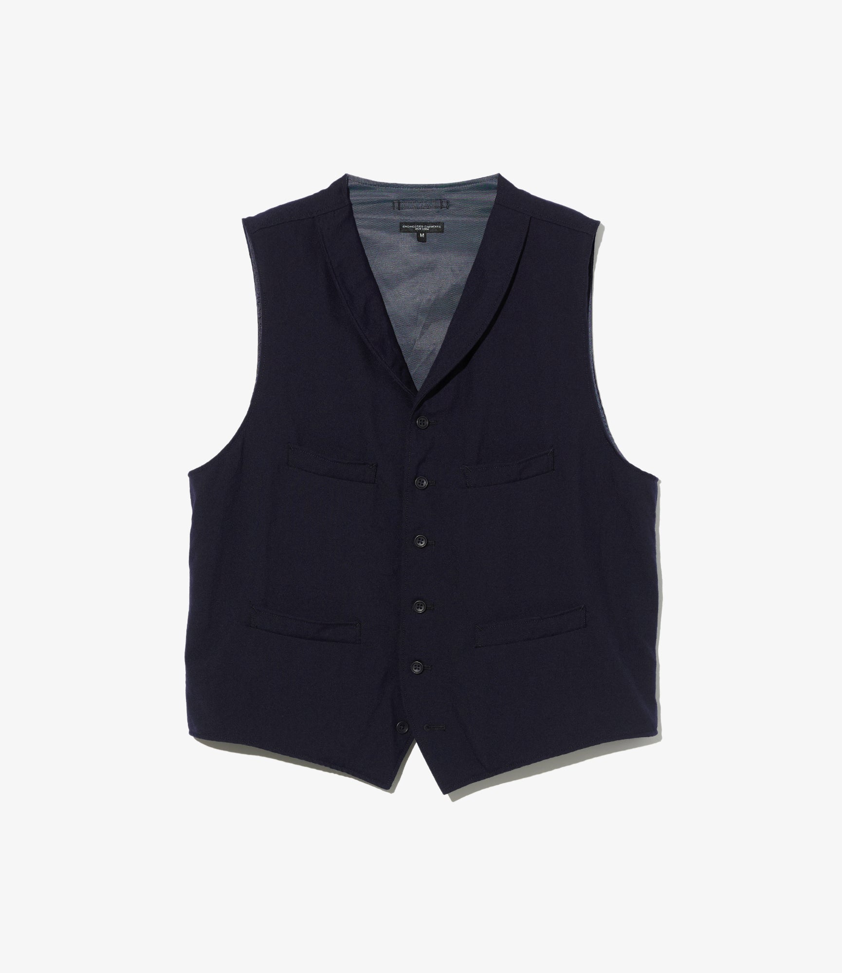 Shawl Collar Cinch Vest - Dk. Navy Wool Uniform Serge