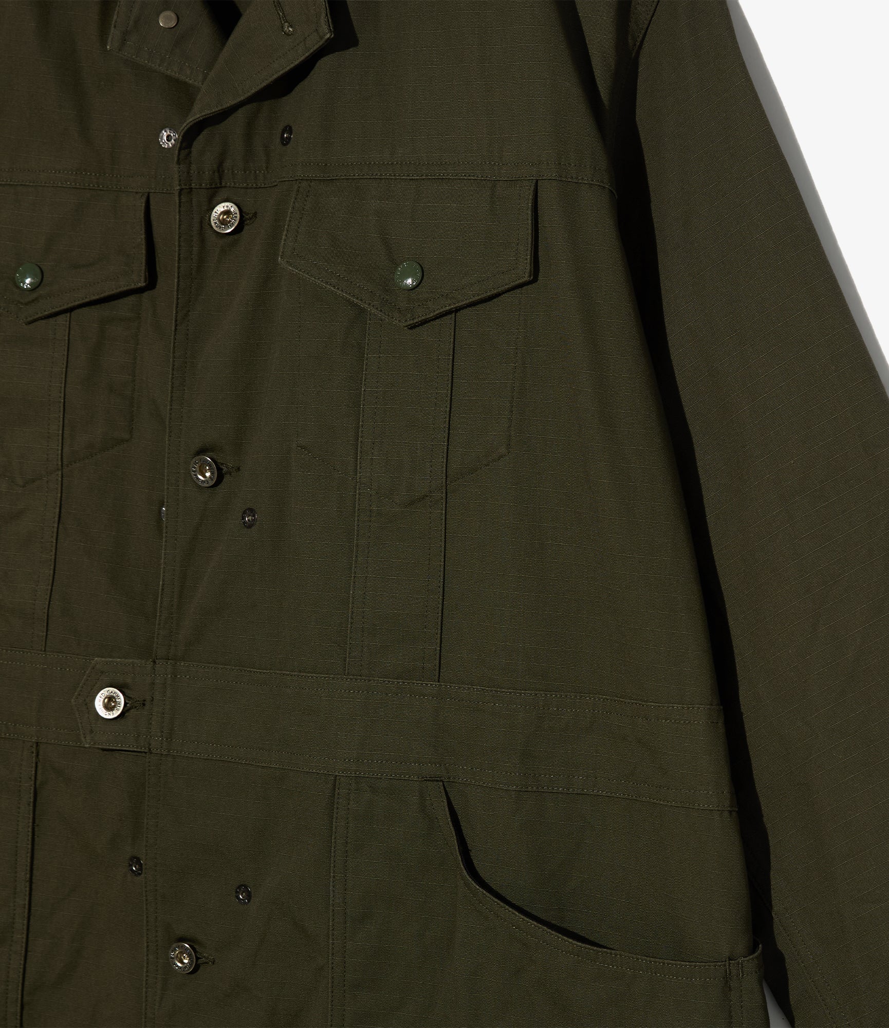 Shop Coat - Olive Heavyweight Cotton Ripstop
