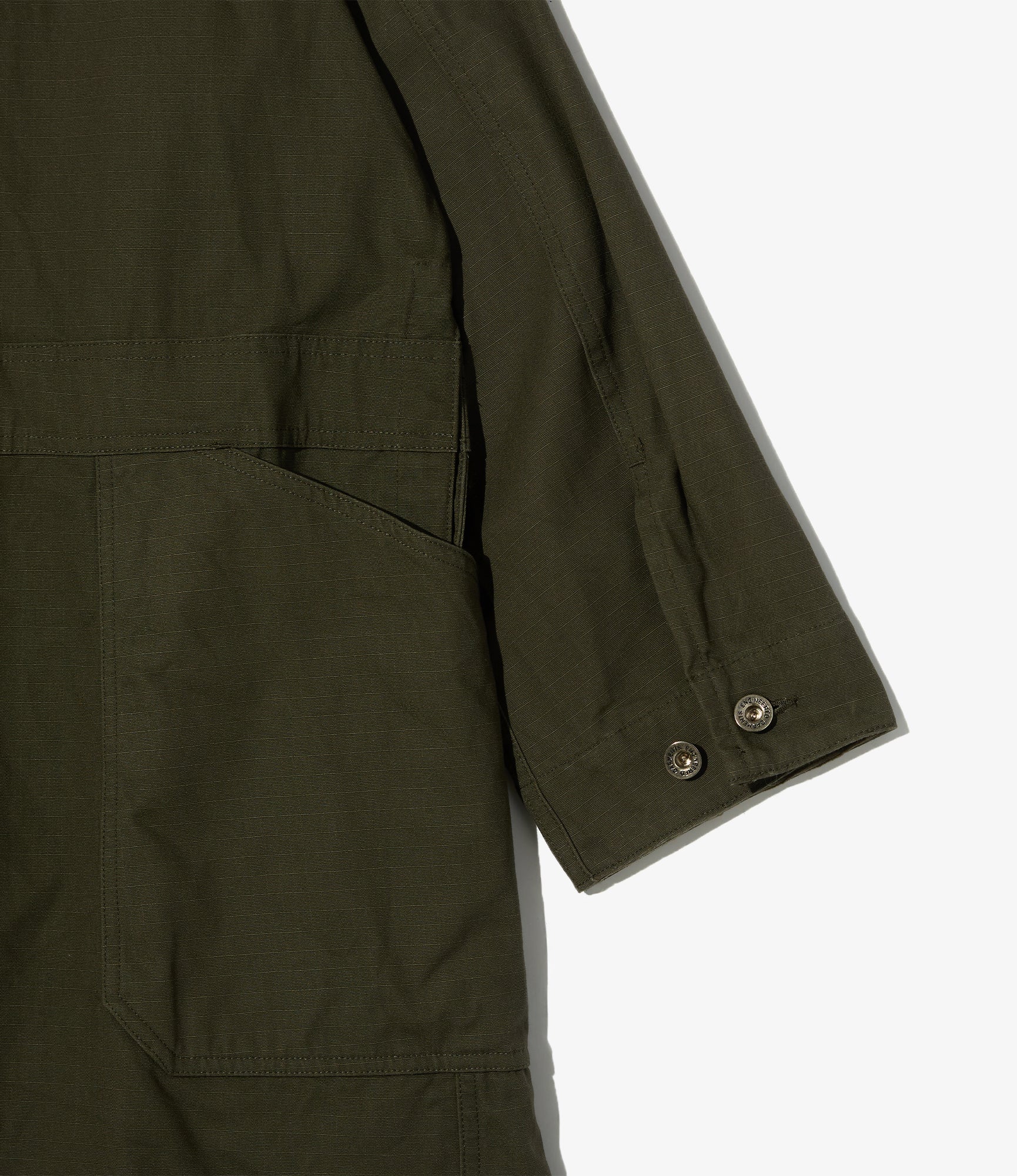 Shop Coat - Olive Heavyweight Cotton Ripstop