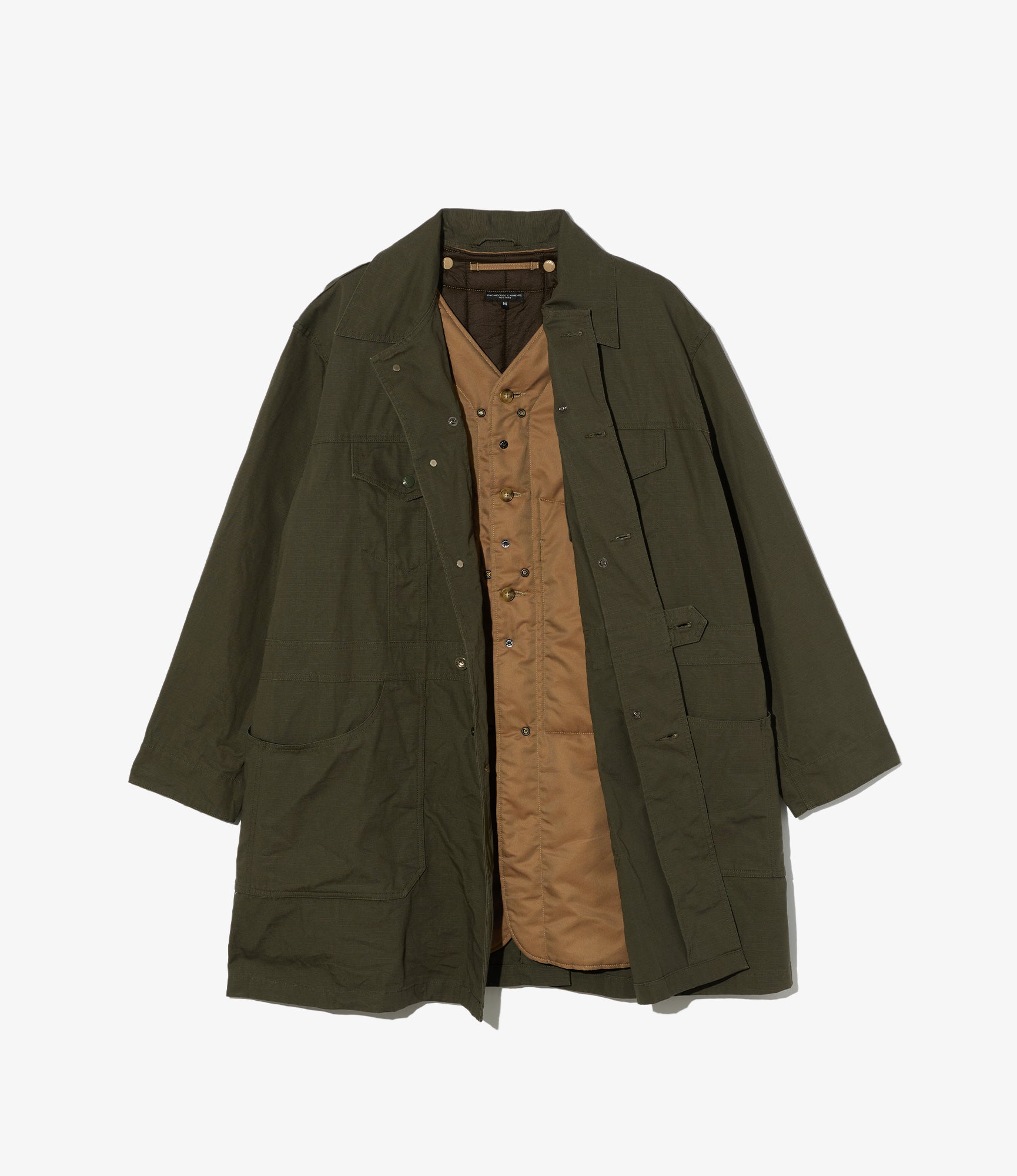 Shop Coat - Olive Heavyweight Cotton Ripstop
