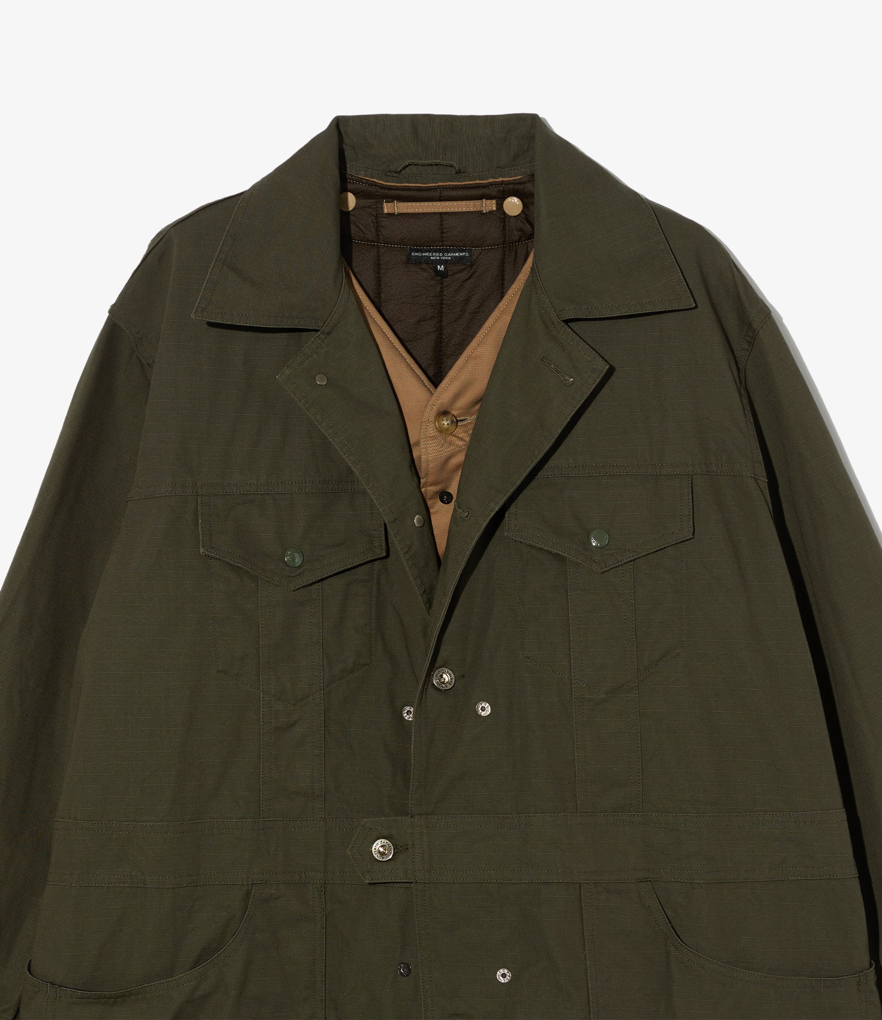 Shop Coat - Olive Heavyweight Cotton Ripstop