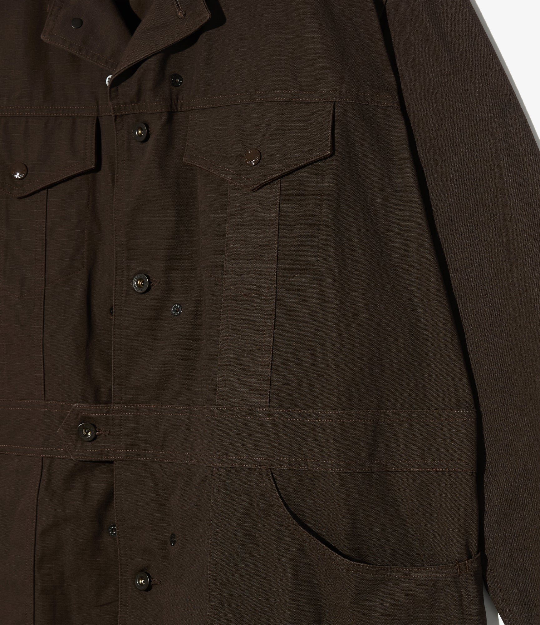 Shop Coat - Dk. Brown Heavyweight Cotton Ripstop