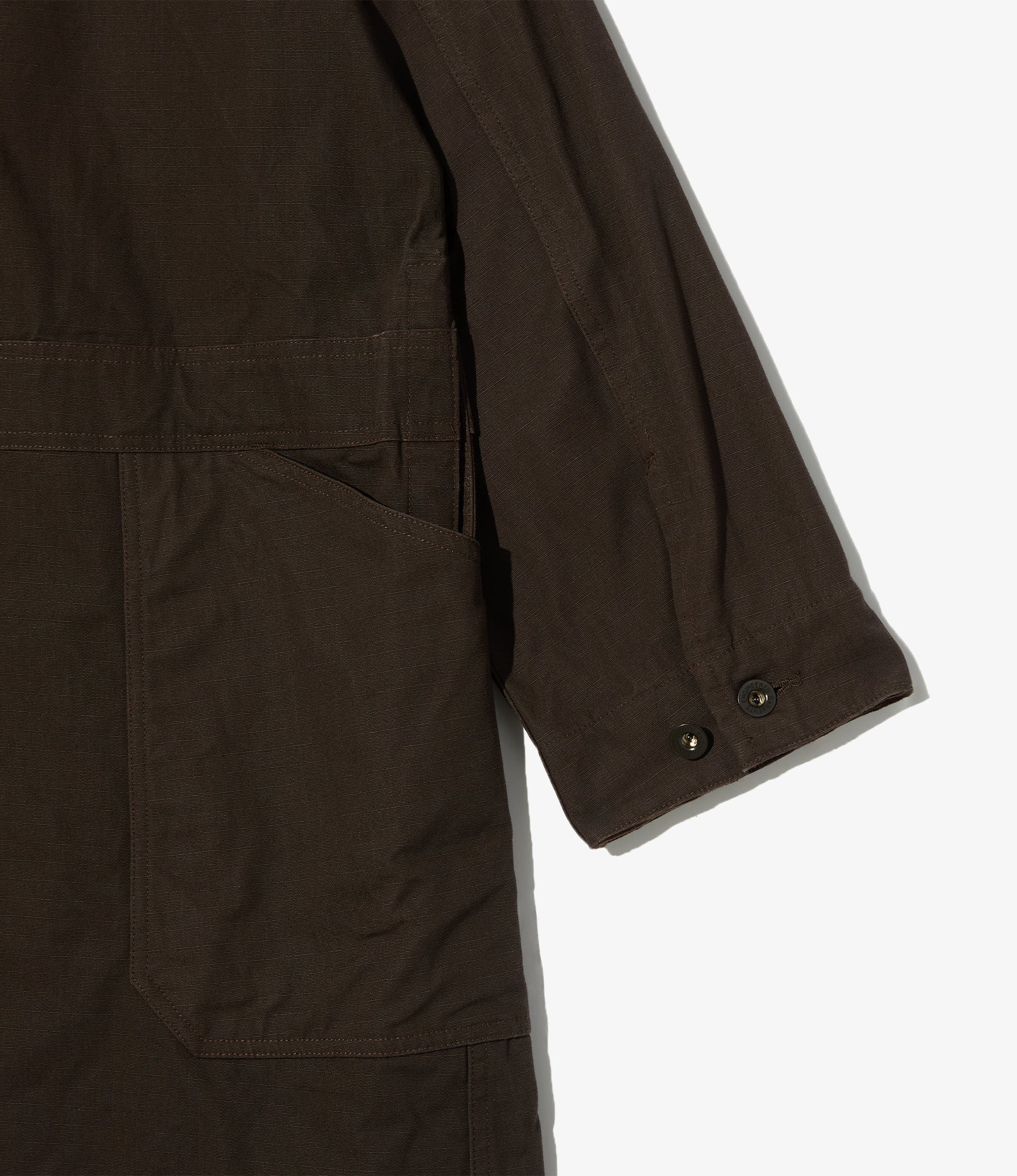 Shop Coat - Dk. Brown Heavyweight Cotton Ripstop