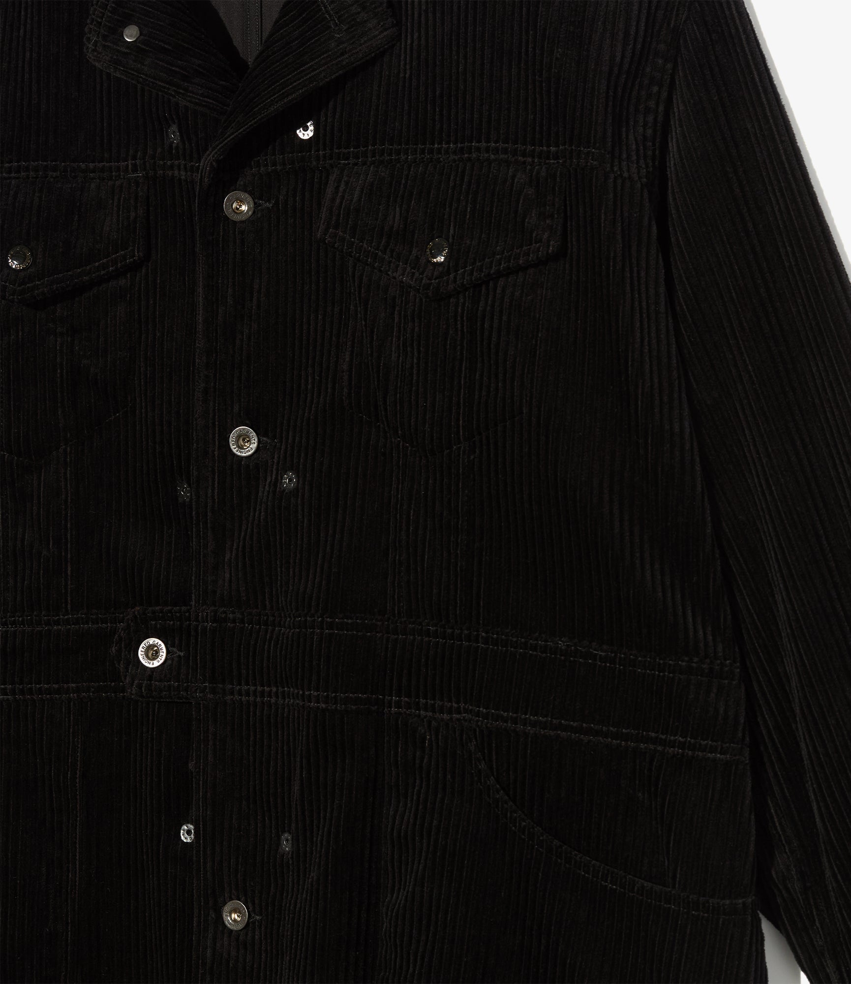 Shop Coat - Black Cotton 4.5W Corduroy