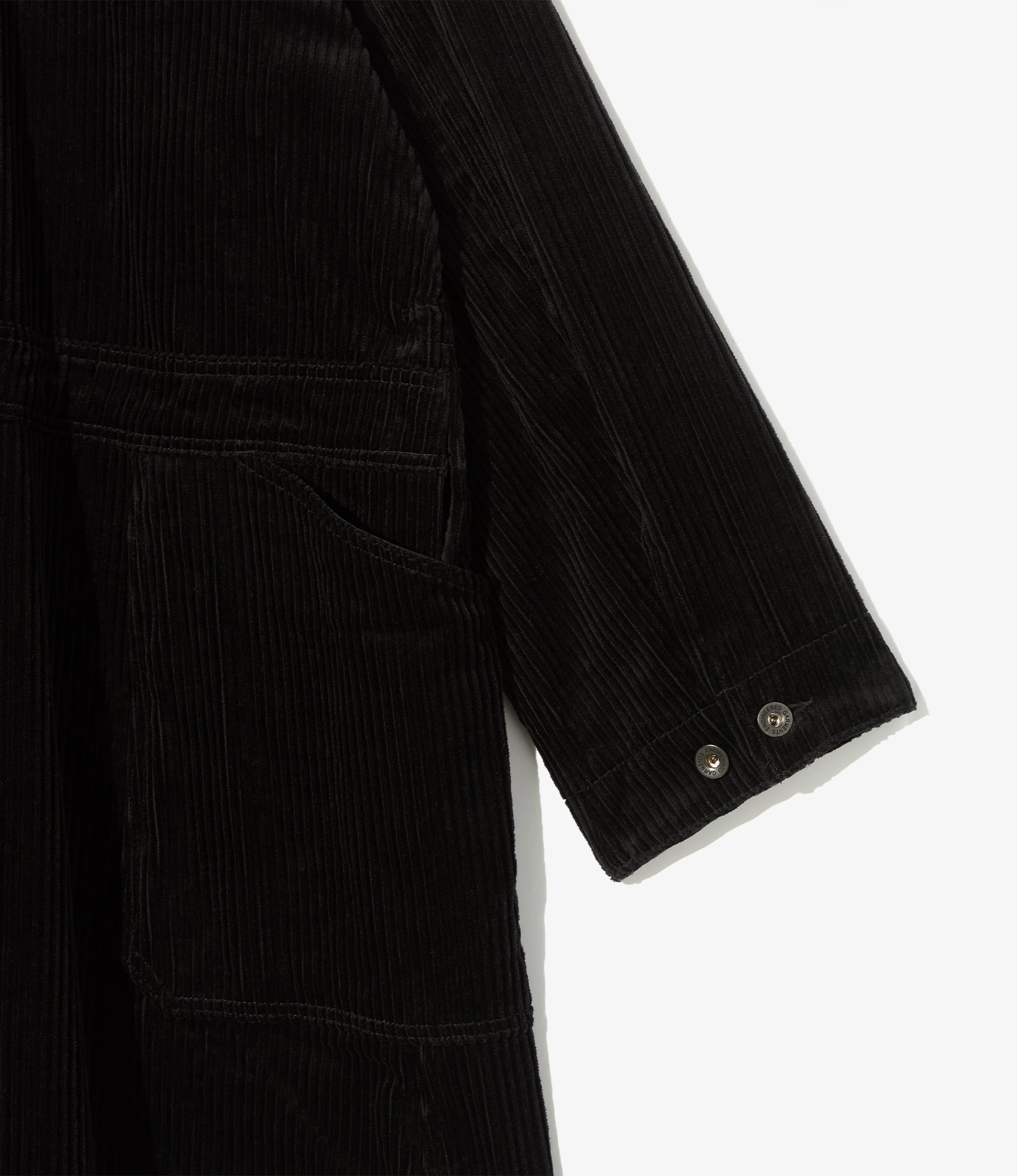 Shop Coat - Black Cotton 4.5W Corduroy