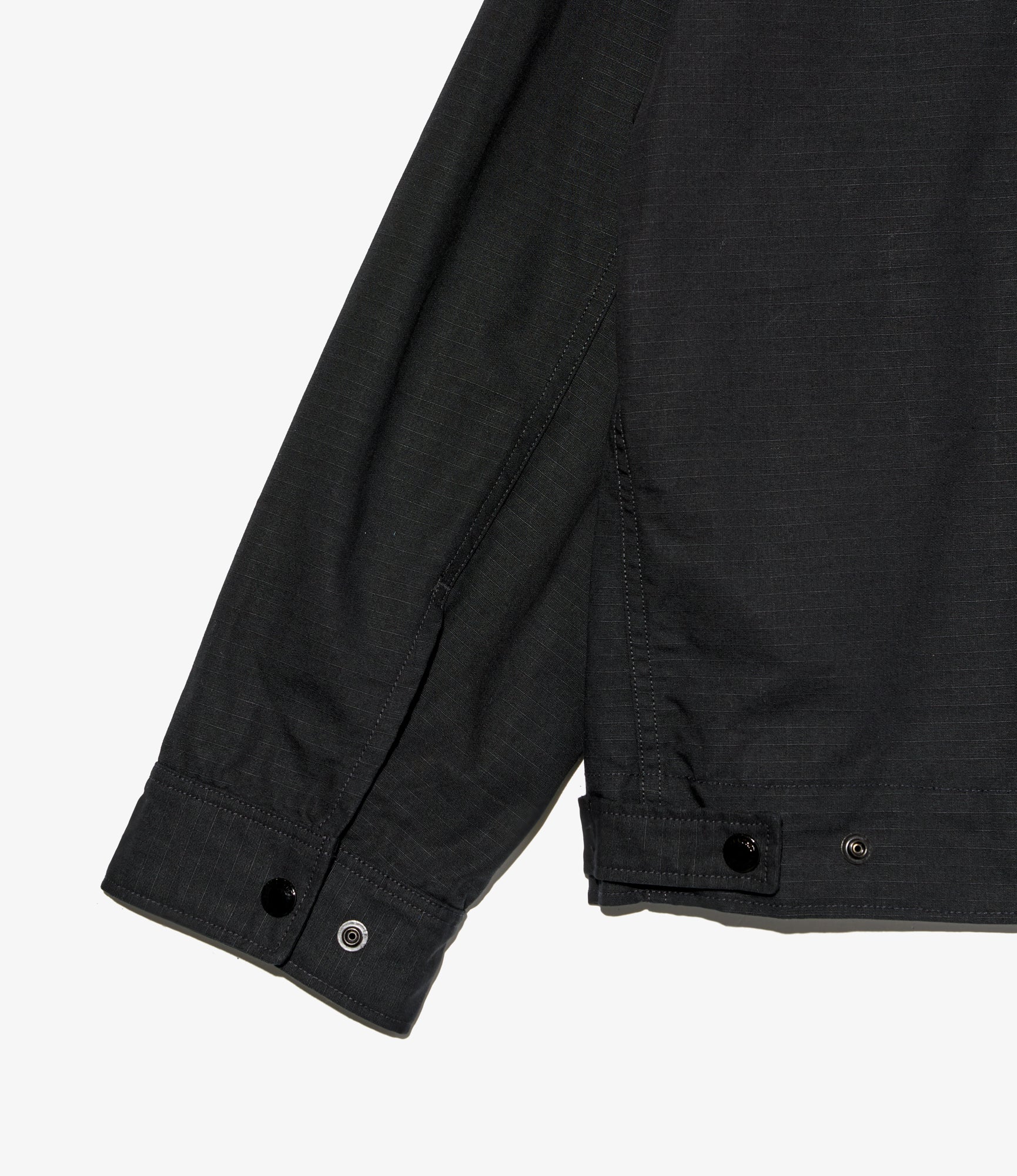 Short Jacket - Black Cotton Ripstop