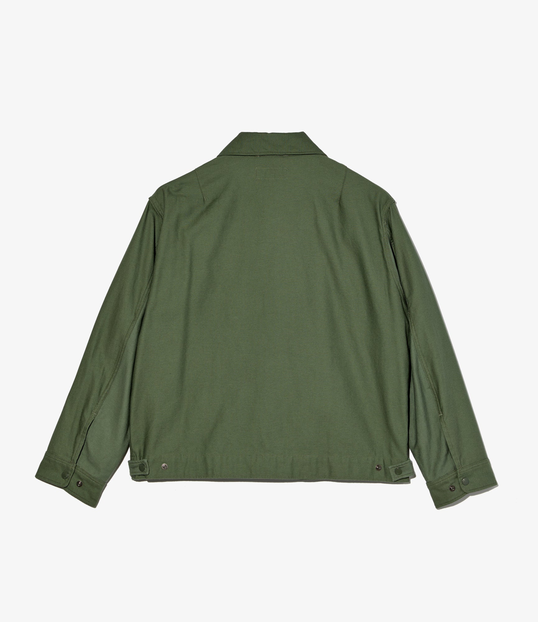 Short Jacket - Olive Cotton Reverse Sateen