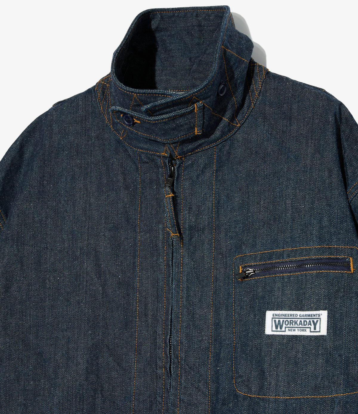 Engineered Garments Workaday Short Jacket - Indigo 12oz Cone Denim ...