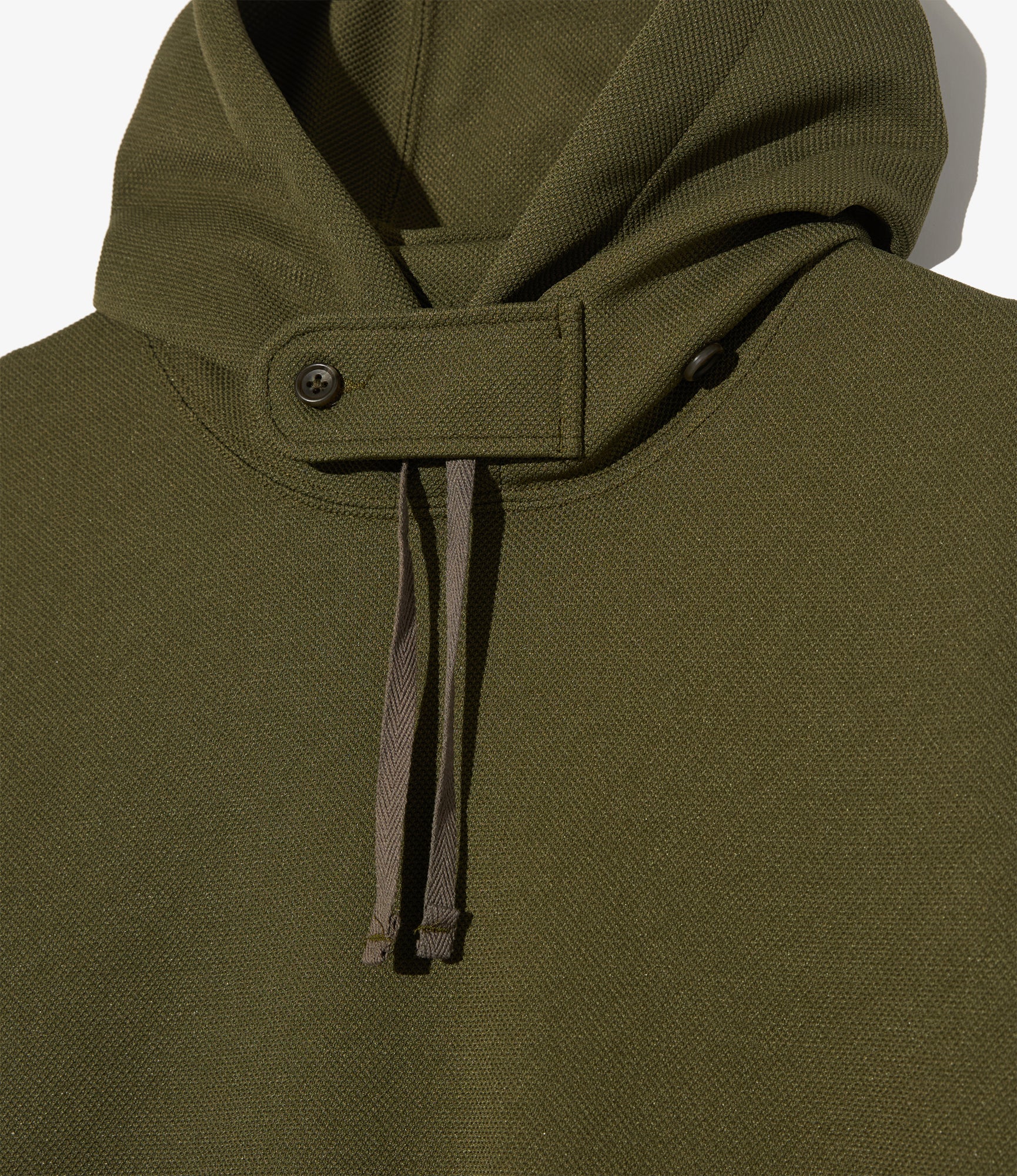 Short Sleeve Hoody - Olive Diamond Poly Knit