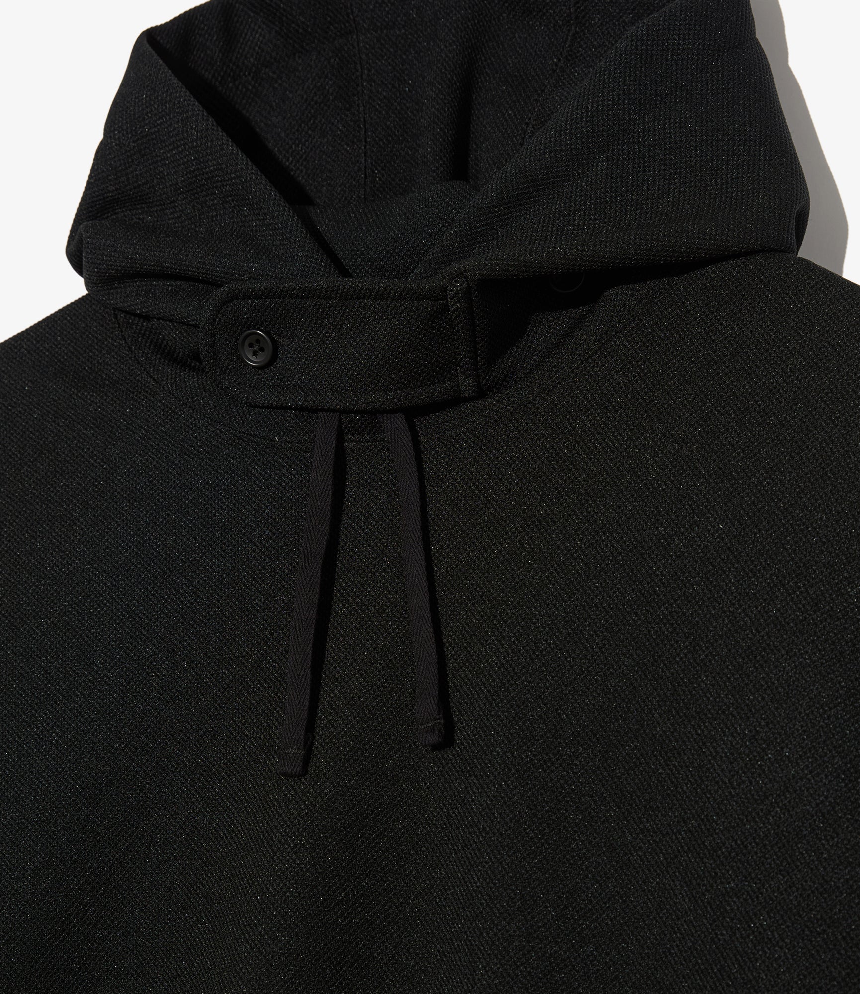 Short Sleeve Hoody - Black Diamond Poly Knit
