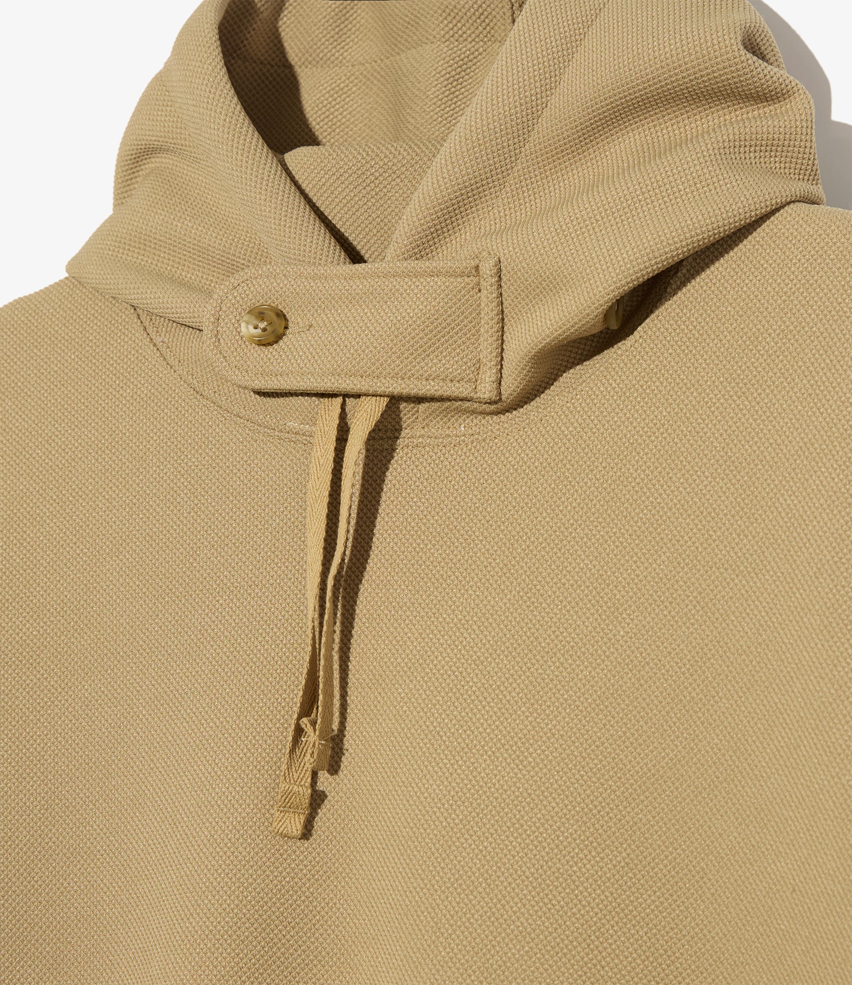 Short Sleeve Hoody - Khaki Diamond Poly Knit
