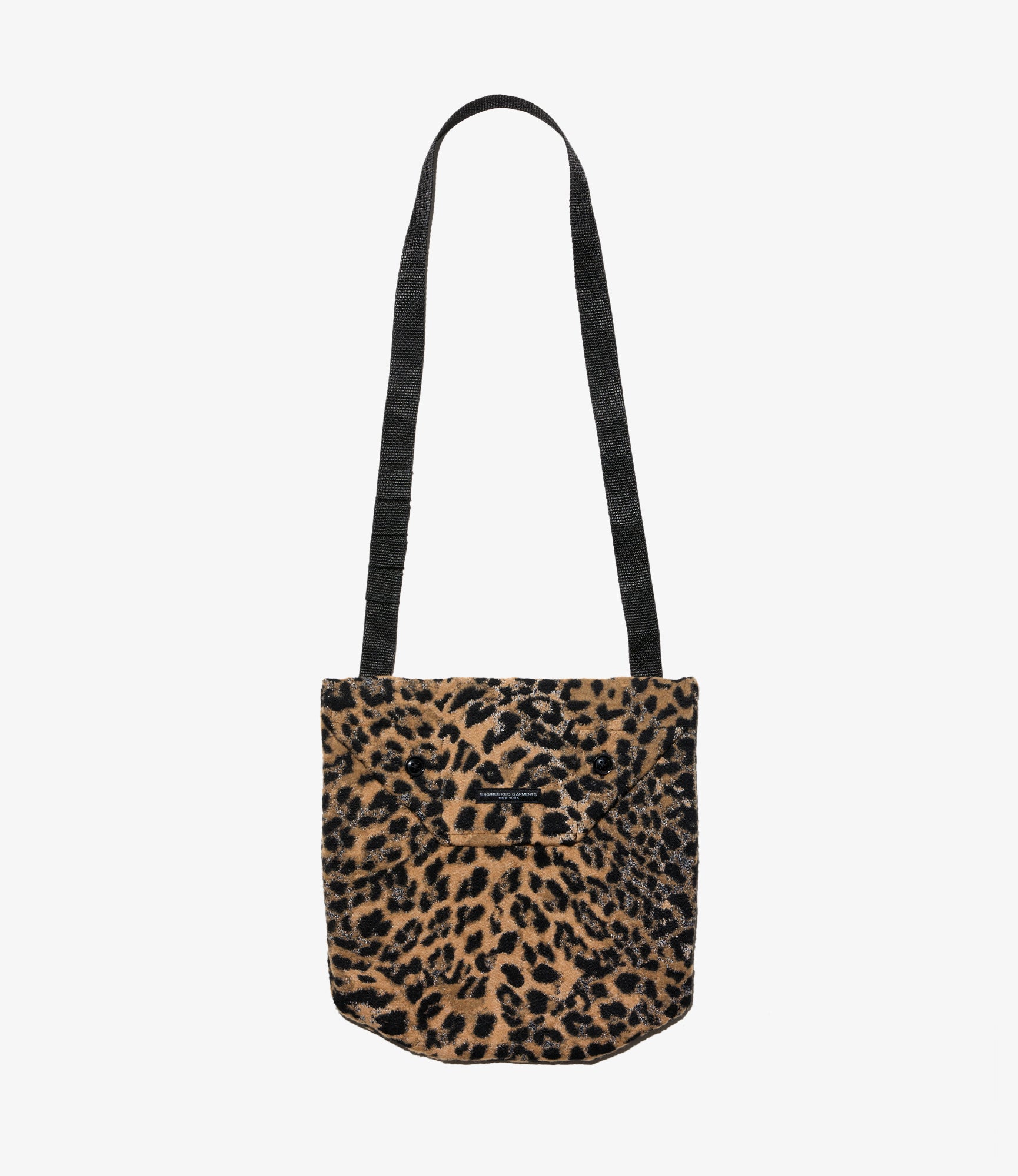 Shoulder Pouch - Brown Wool Poly Leopard Jq.
