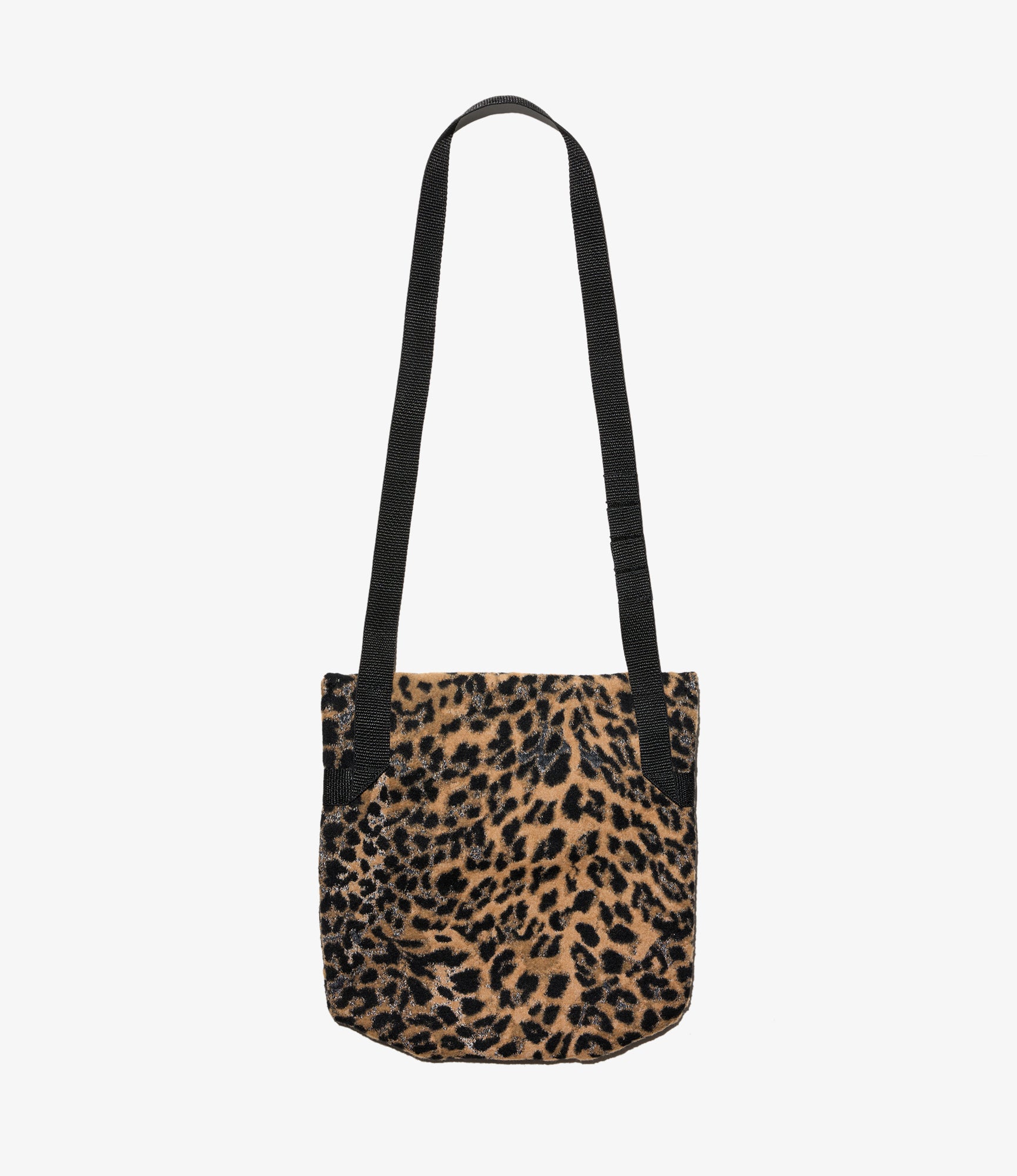 Shoulder Pouch - Brown Wool Poly Leopard Jq.