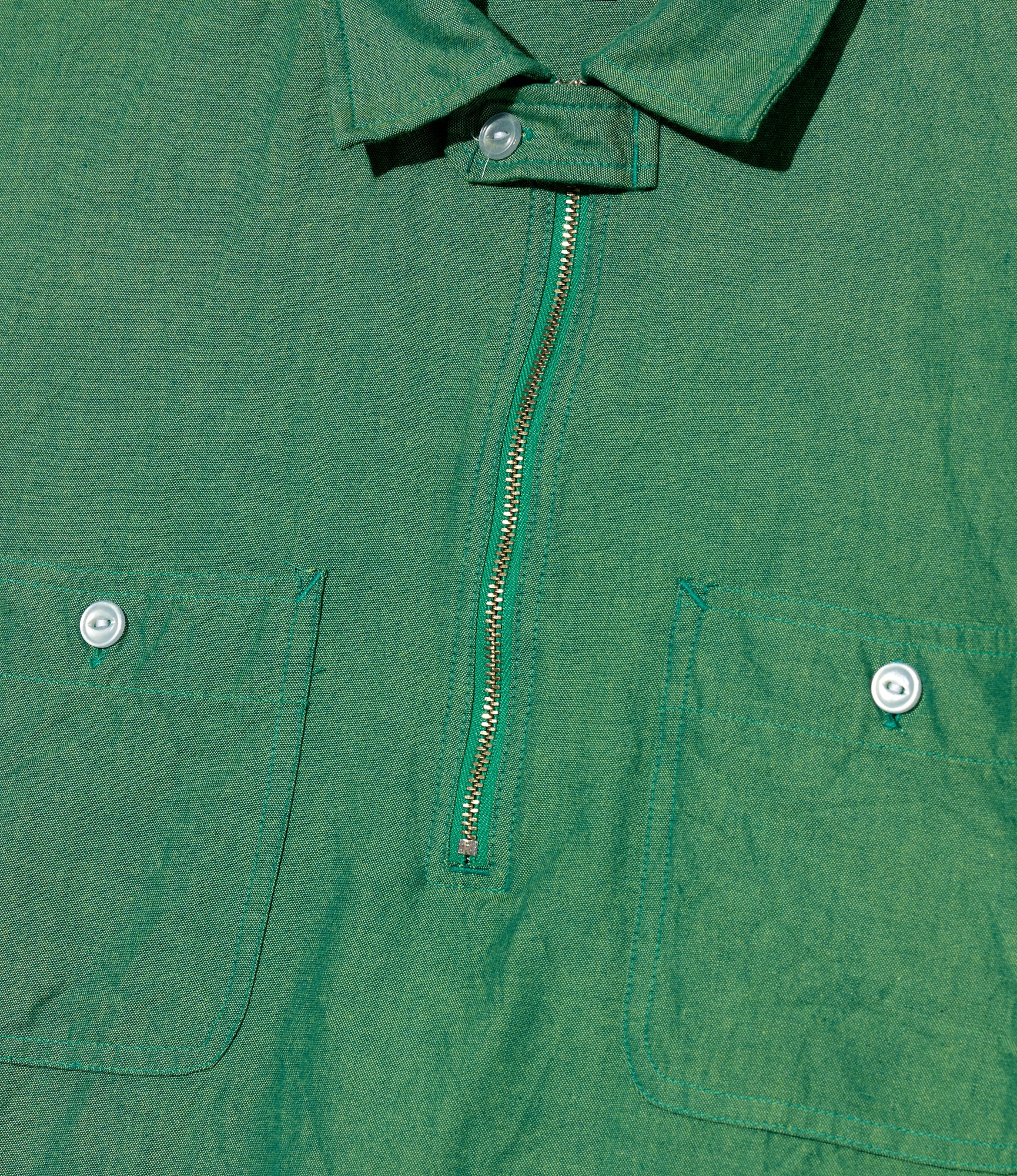 Spinnaker Shirt - Green Cotton Iridescent
