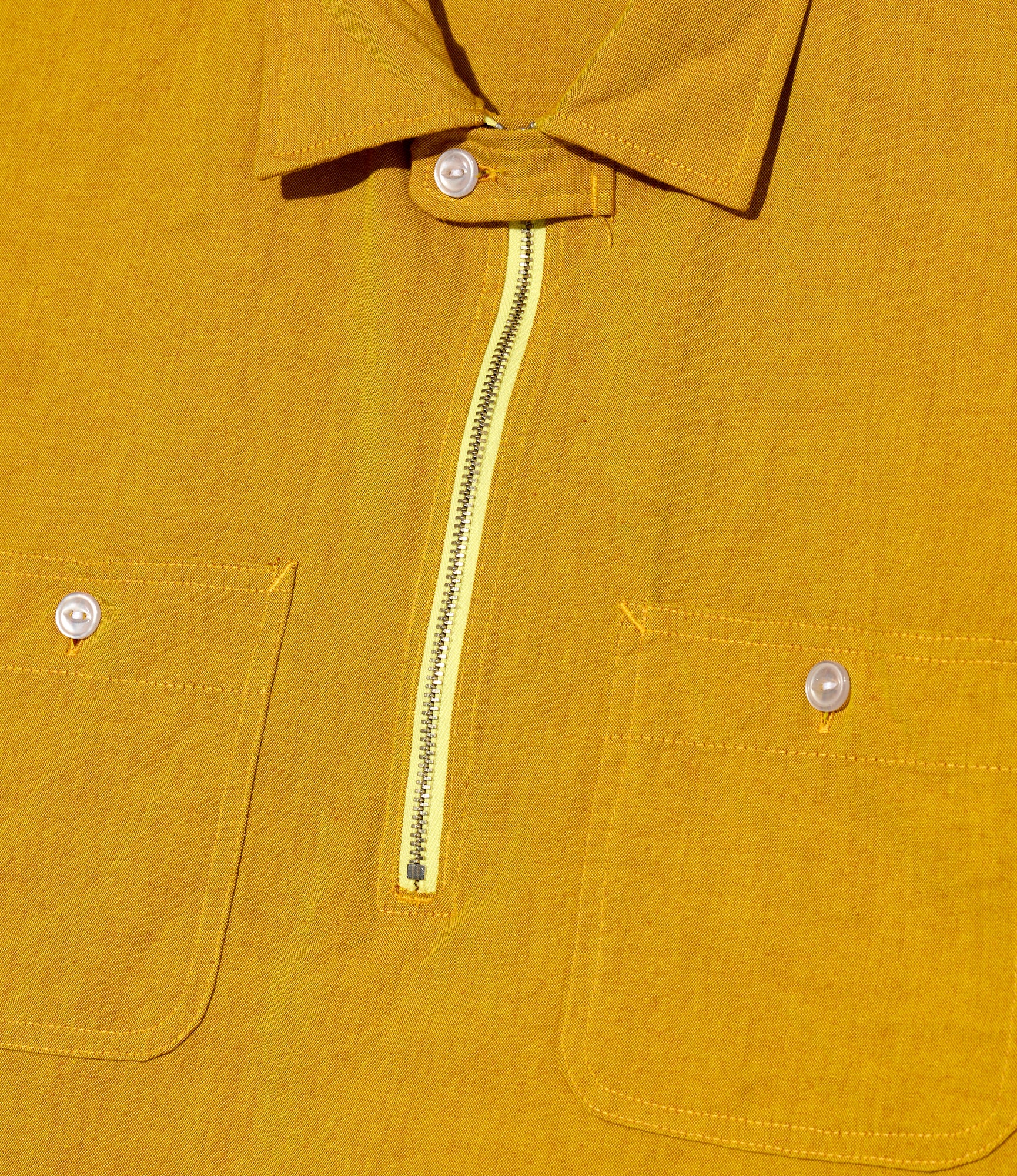 Spinnaker Shirt - Yellow Cotton Iridescent