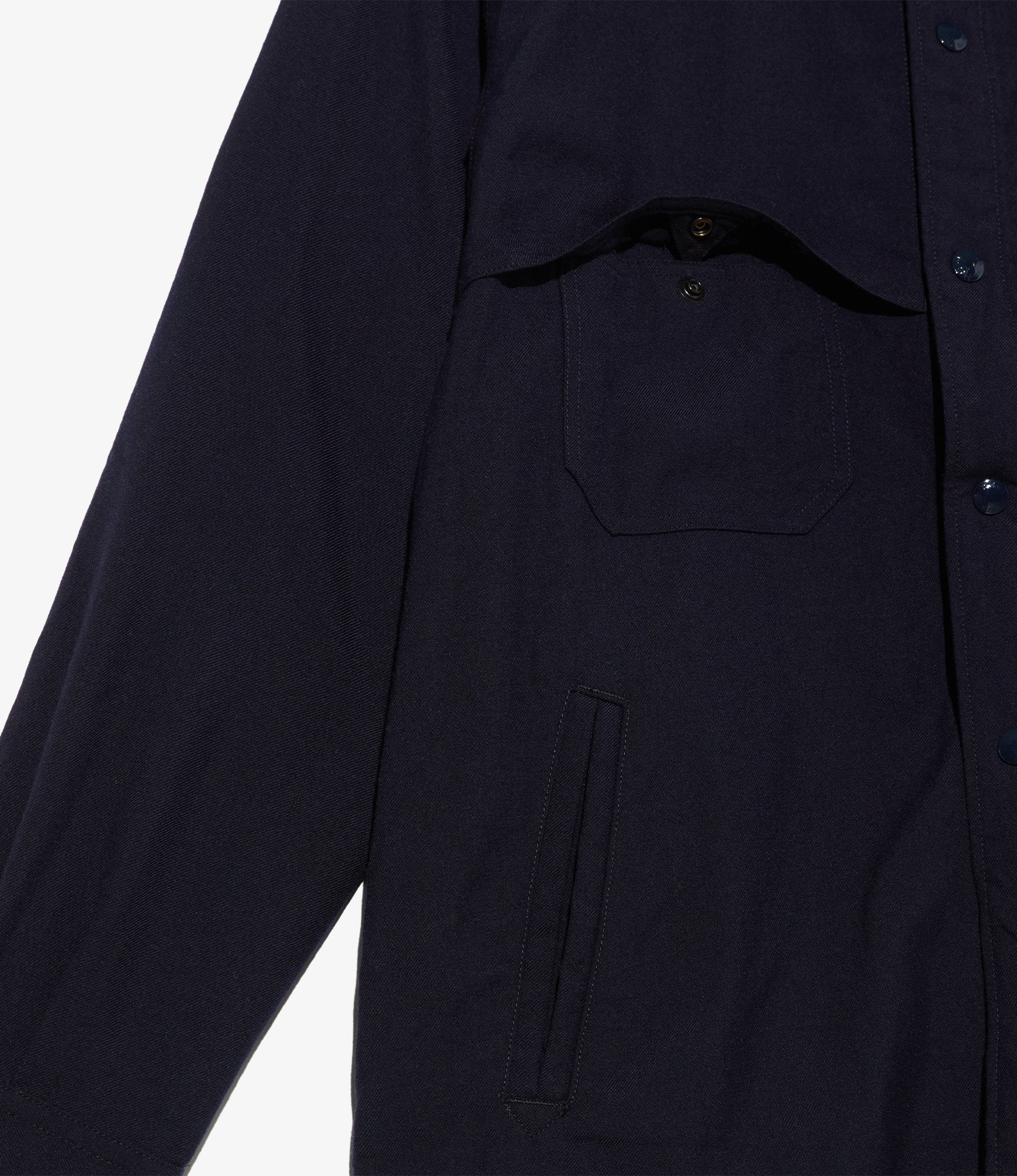 Stag Shirt Jacket - Dk. Navy Wool Uniform Serge
