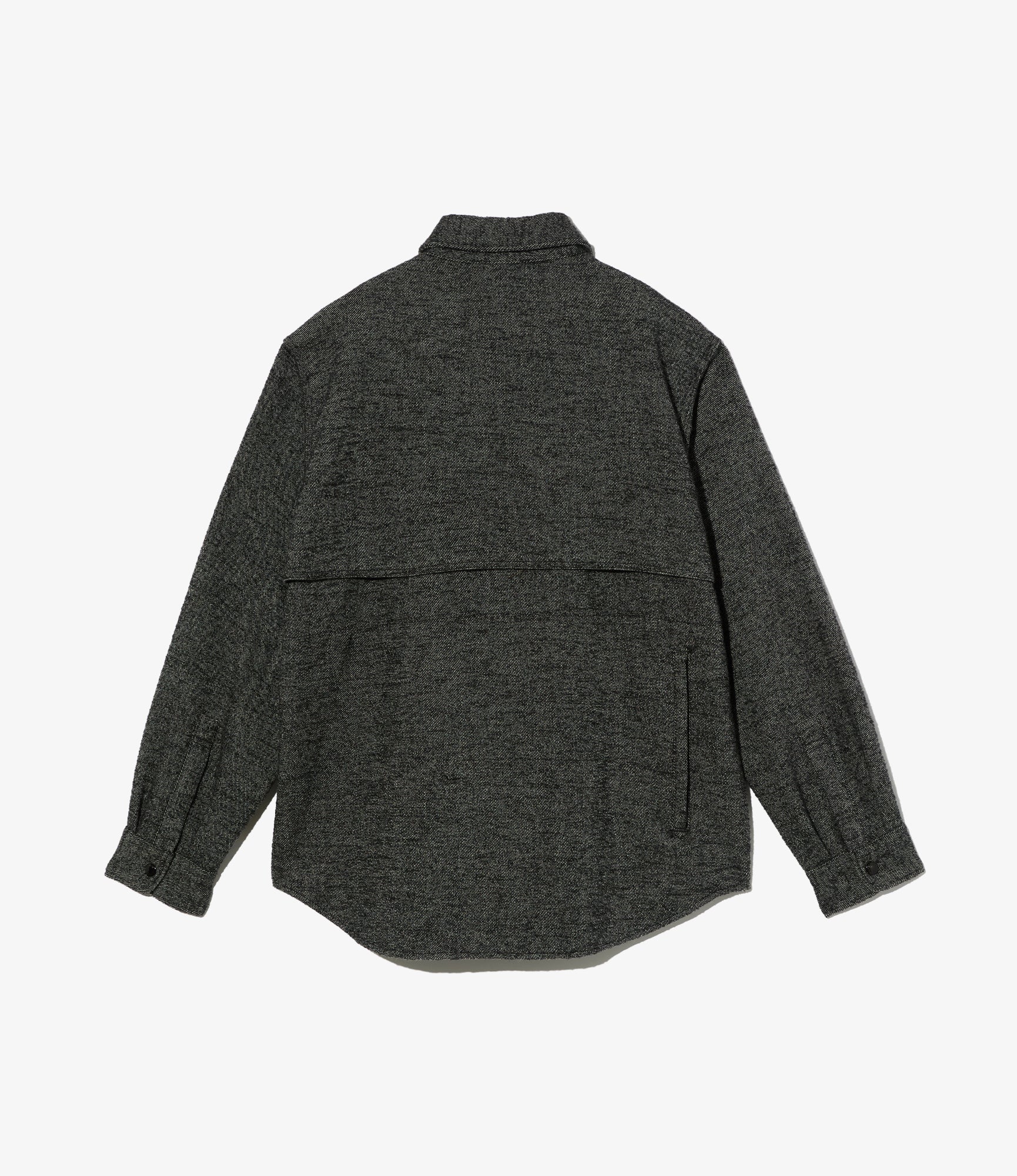 Stag Shirt Jacket - Charcoal Wool Poly Shaggy Twill