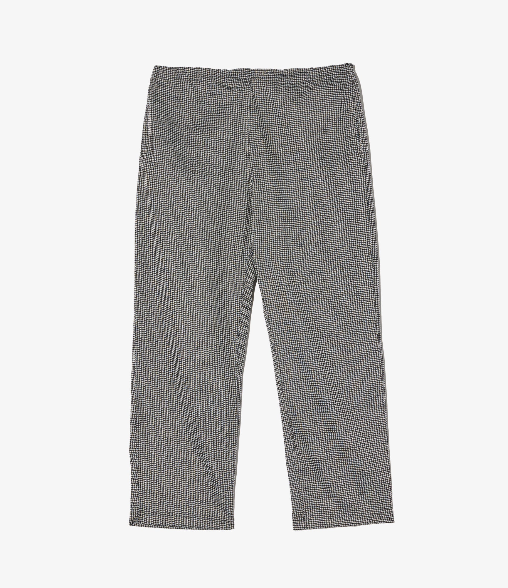 Women's STK Pant - Black Polyester Houndstooth Knit Jersey