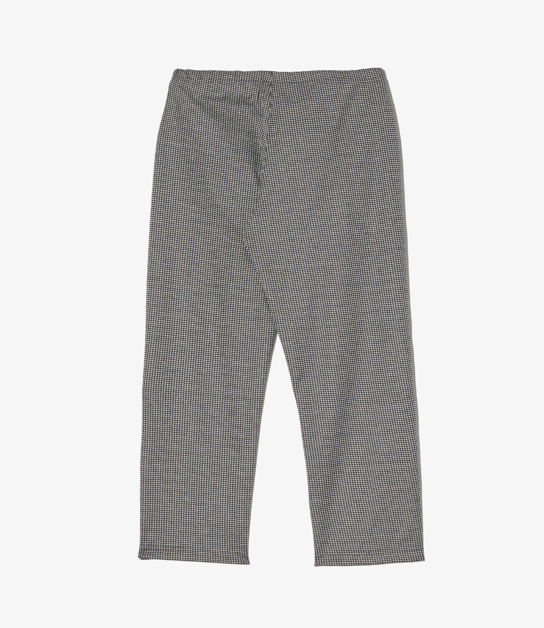 Women's STK Pant - Black Polyester Houndstooth Knit Jersey