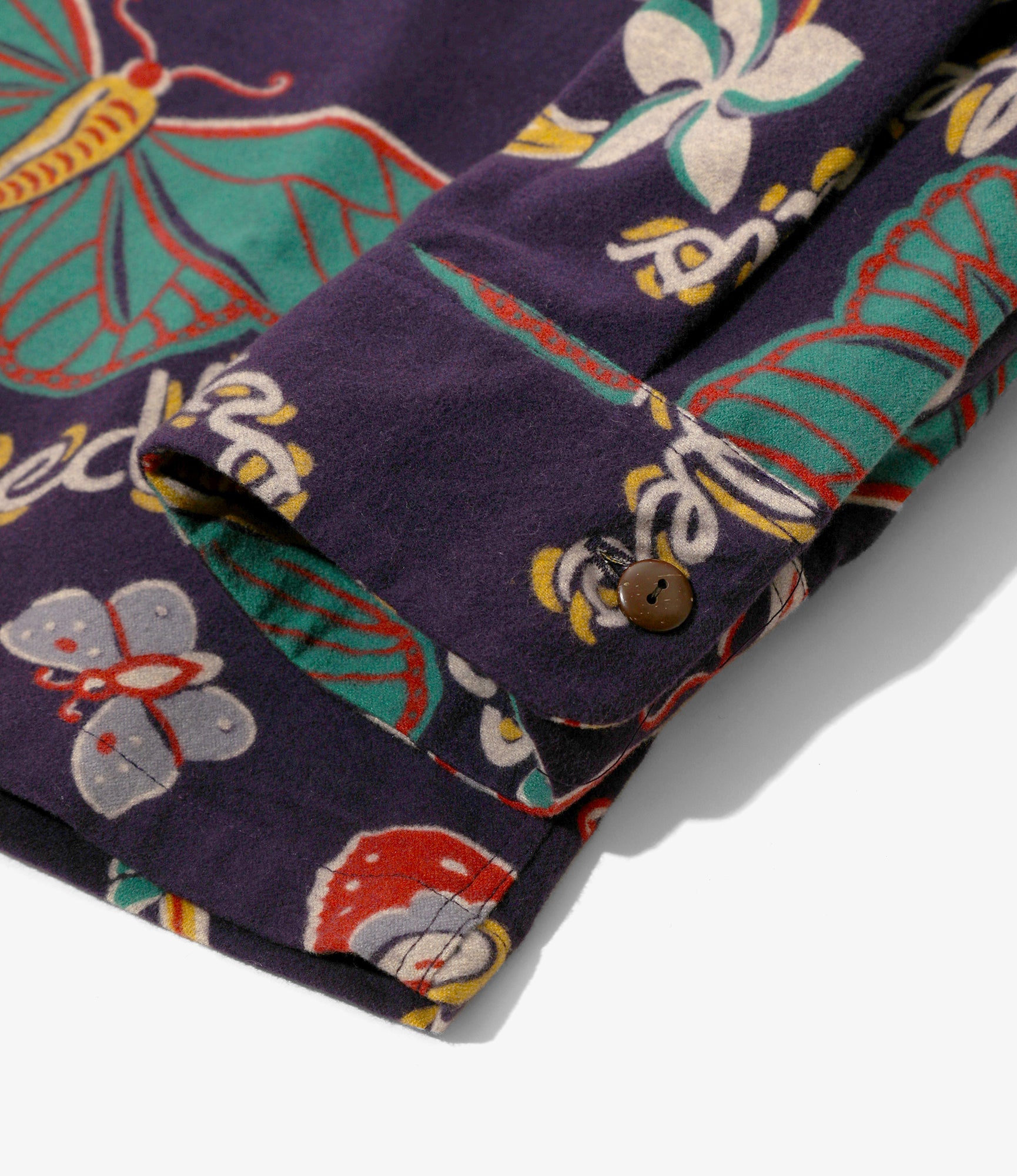 Needles x SUNSURF Print Flannel Shirt - Navy - Cotton