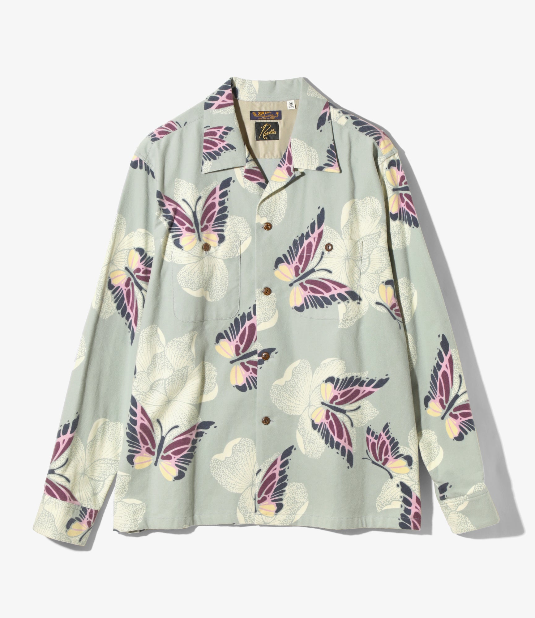 Needles x SUNSURF Print Flannel Shirt - Lt. Blue - Cotton