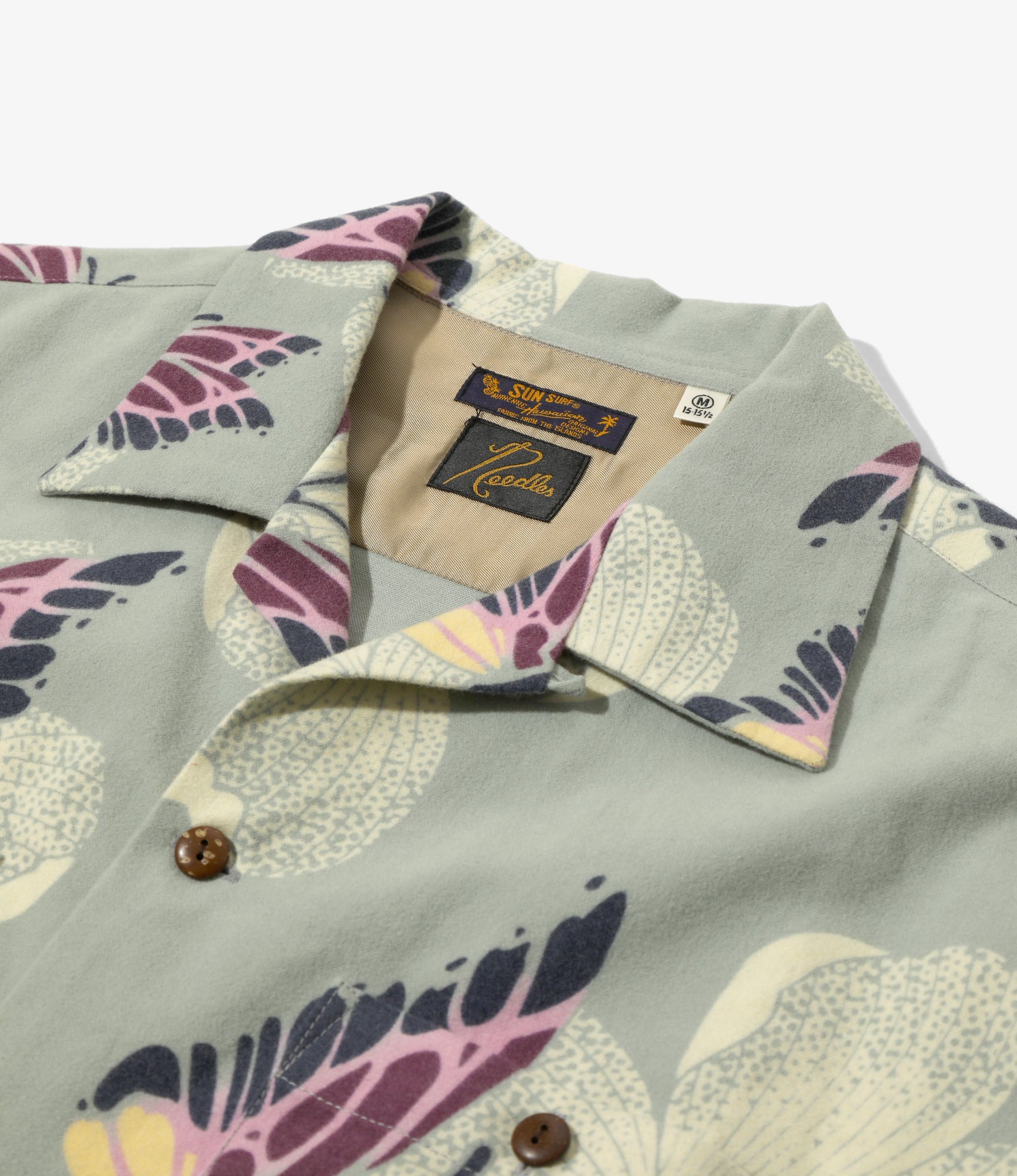 Needles x SUNSURF Print Flannel Shirt - Lt. Blue - Cotton