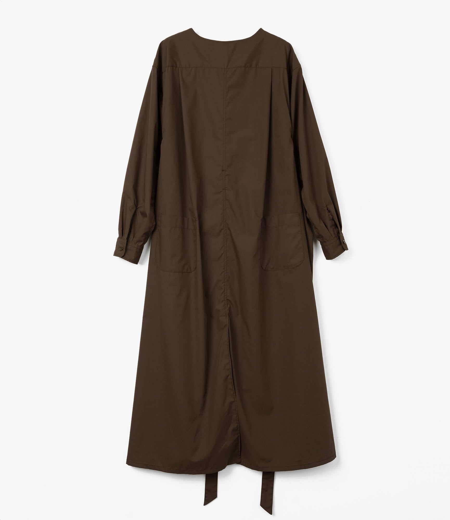 Women's Tie Dress - Brown Imperial Broadcloth