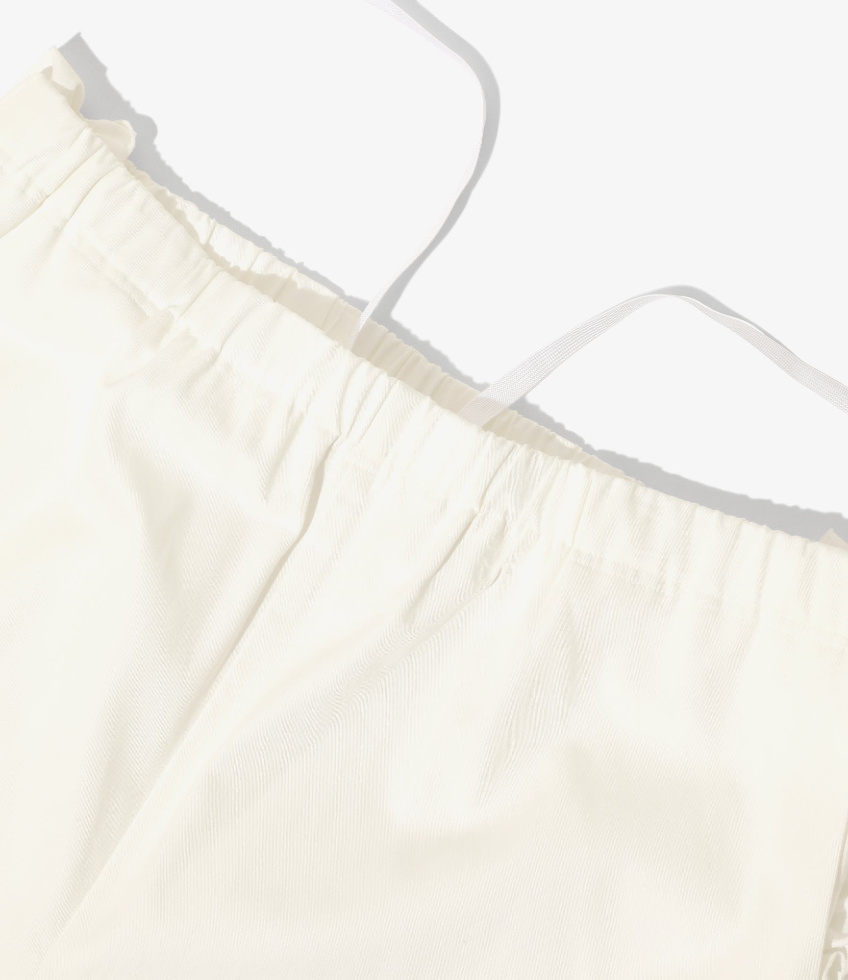 Women's Frill Side Flare Pant - White - Twill