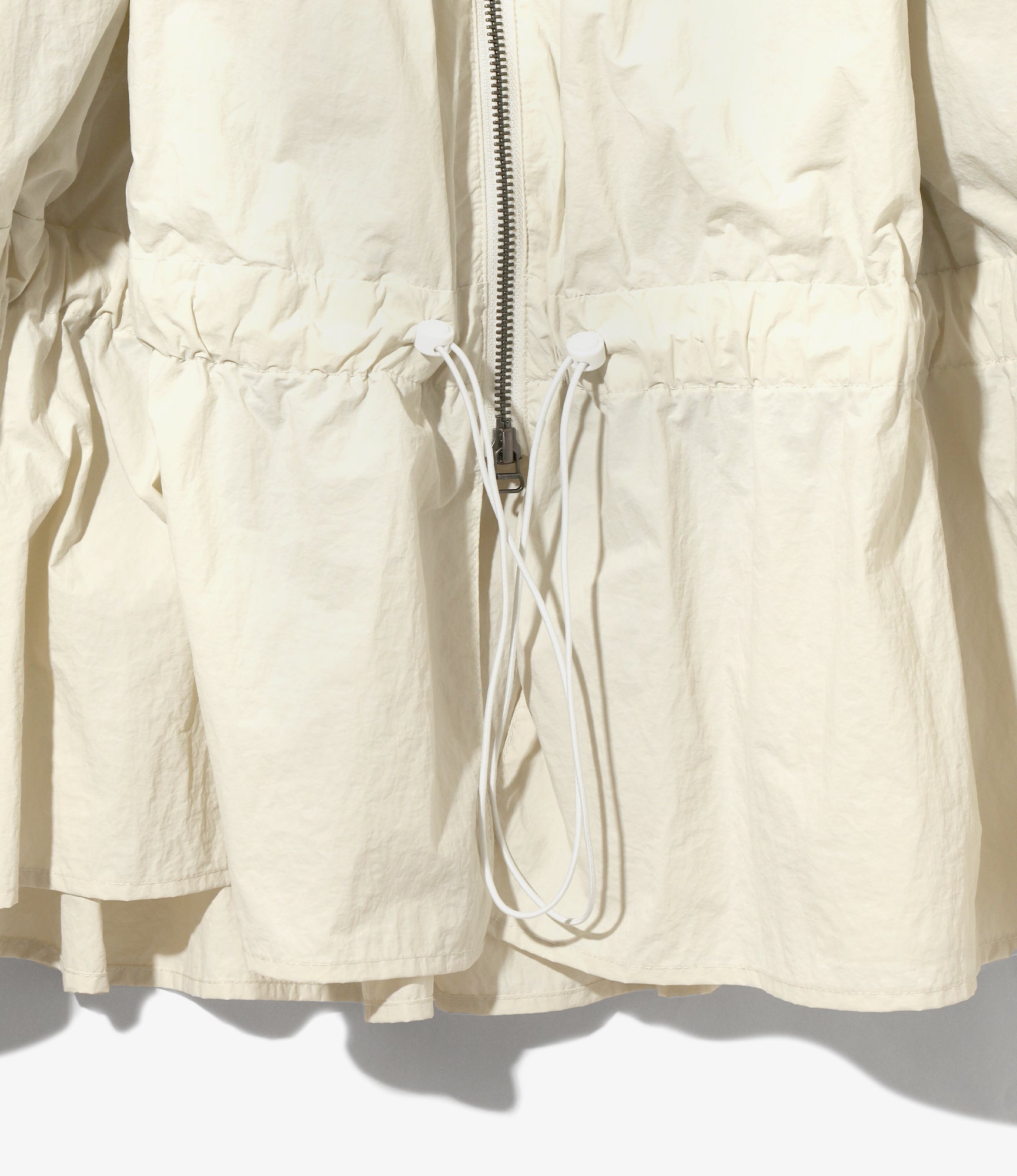 Women's Hooded Zip Coat - Natural