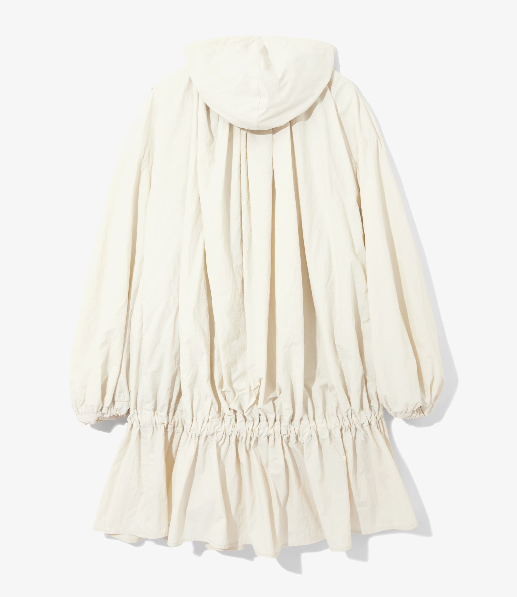 Women's Hooded Zip Coat - Natural