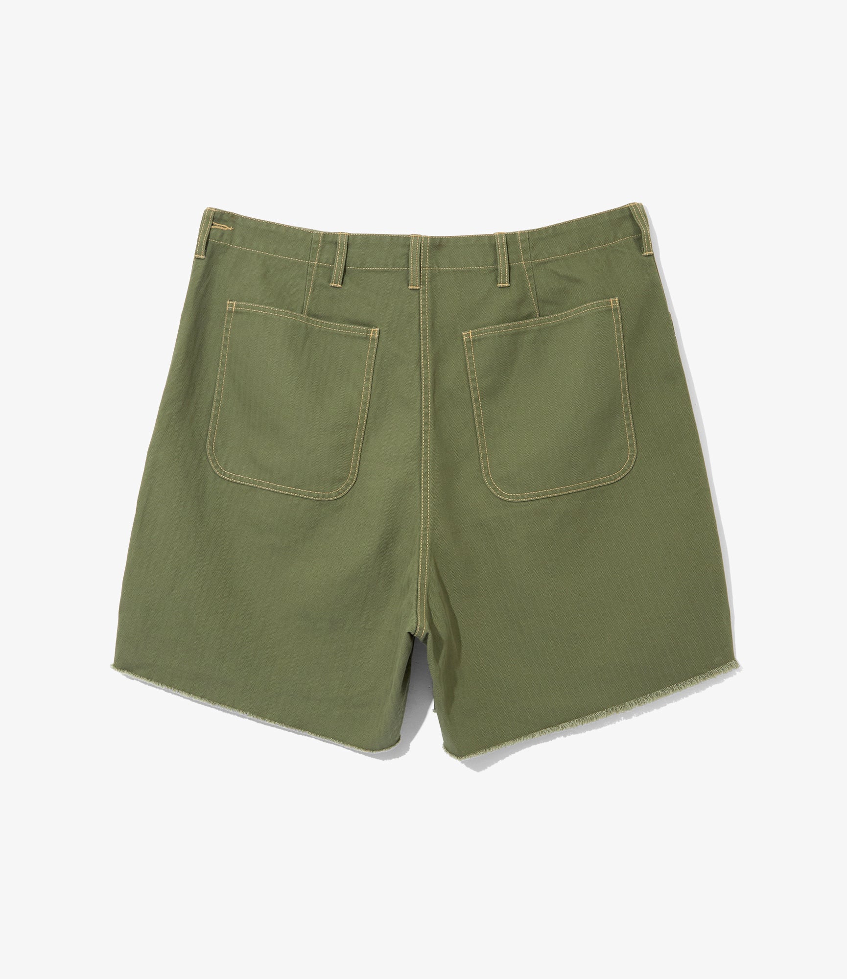 Women's Utility Huge Shorts - Olive - Herringbone