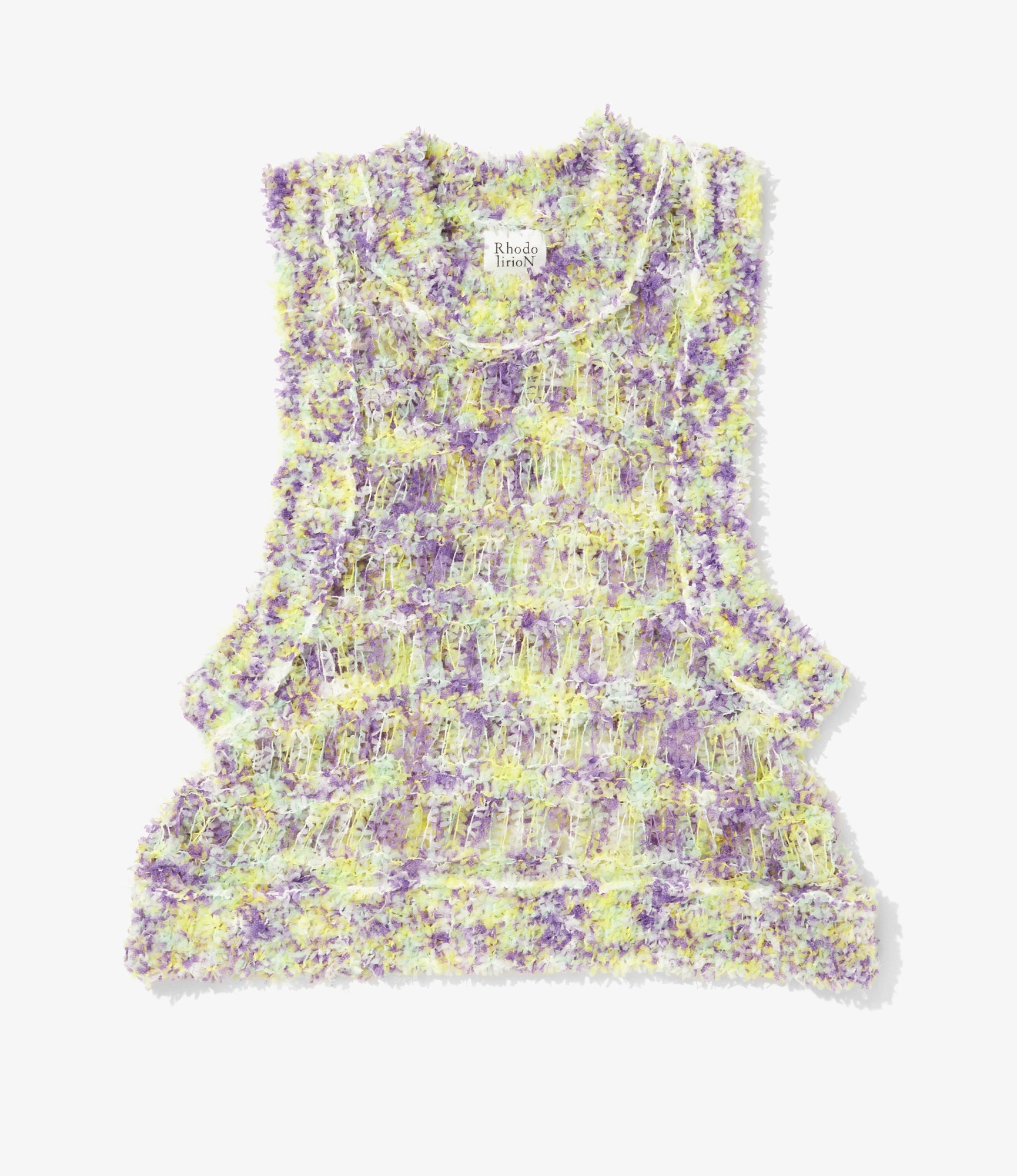 Women's Knit Vest - Purple - Fancy Yarn