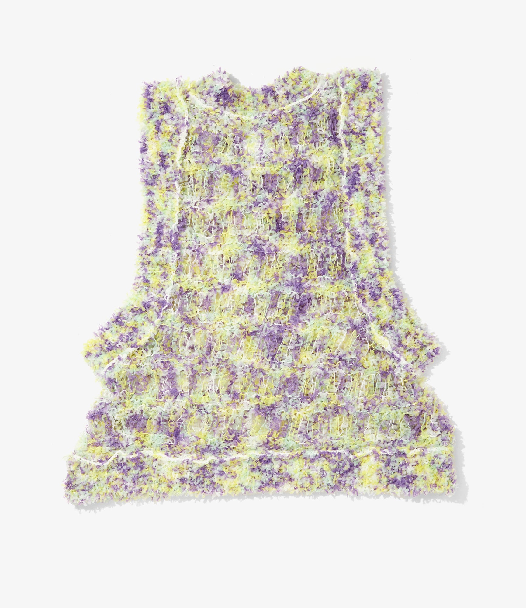Women's Knit Vest - Purple - Fancy Yarn