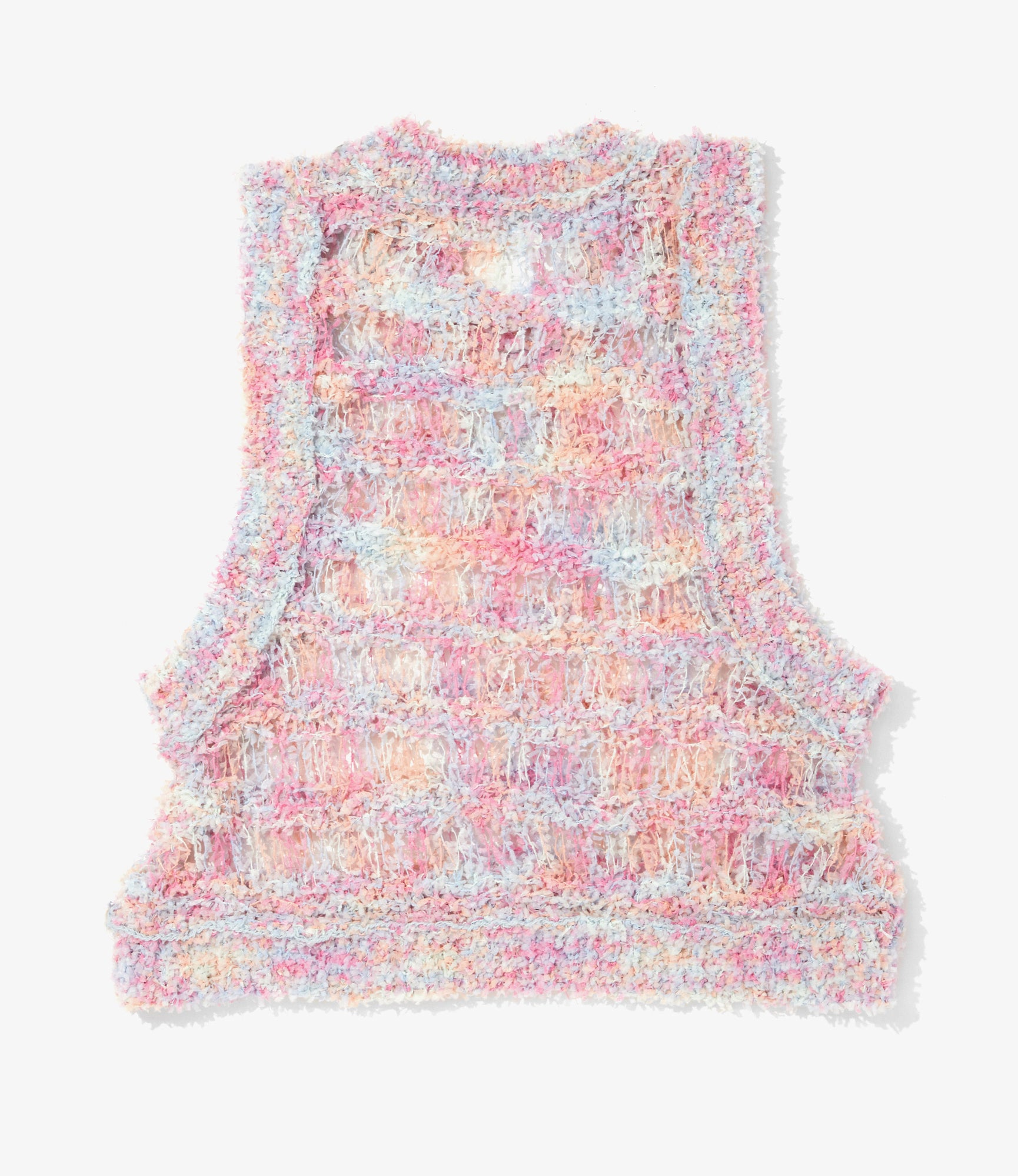 Women's Knit Vest - Lt. Blue - Fancy Yarn