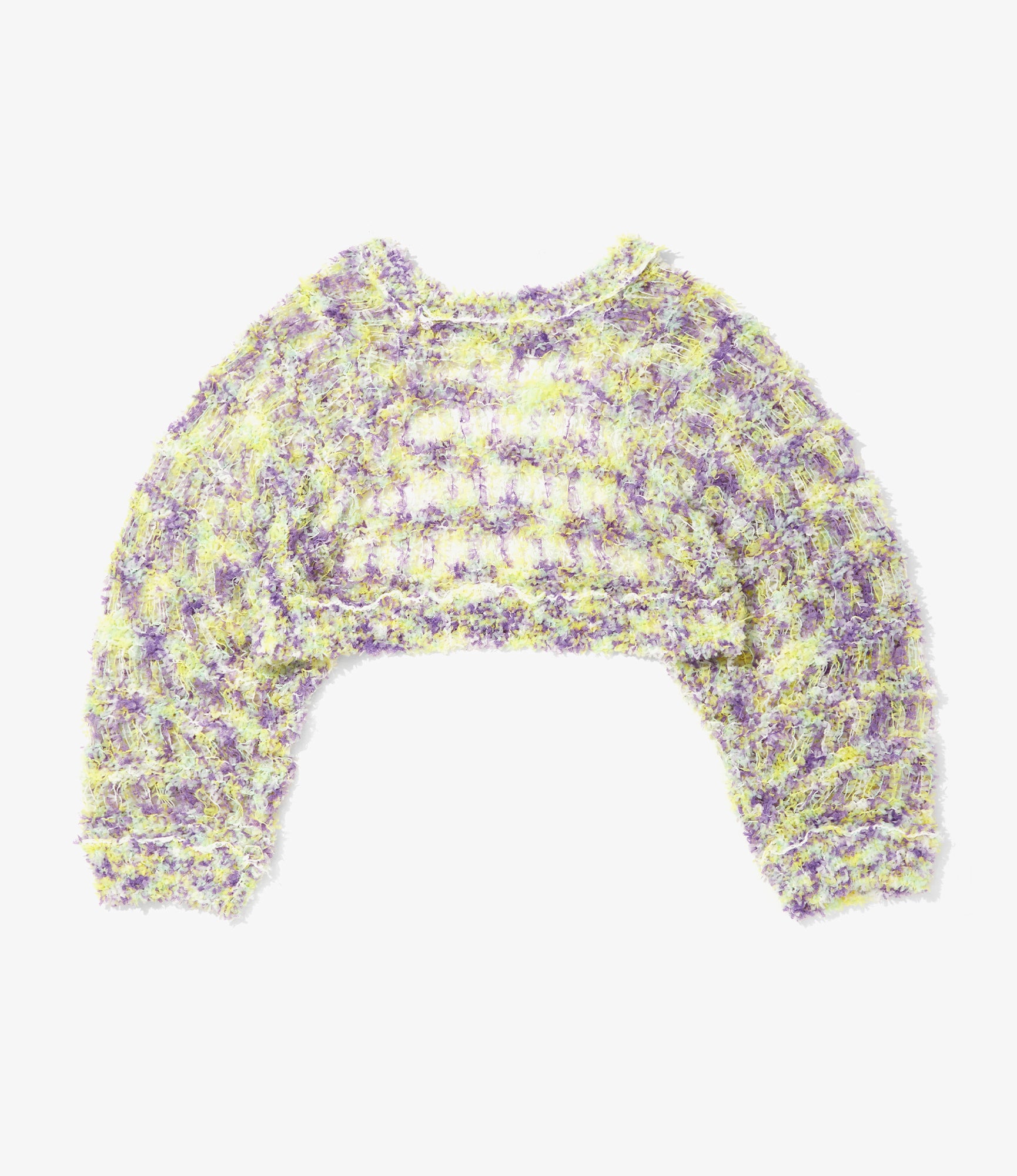 Women's Knit Bolero - Purple - Fancy Yarn