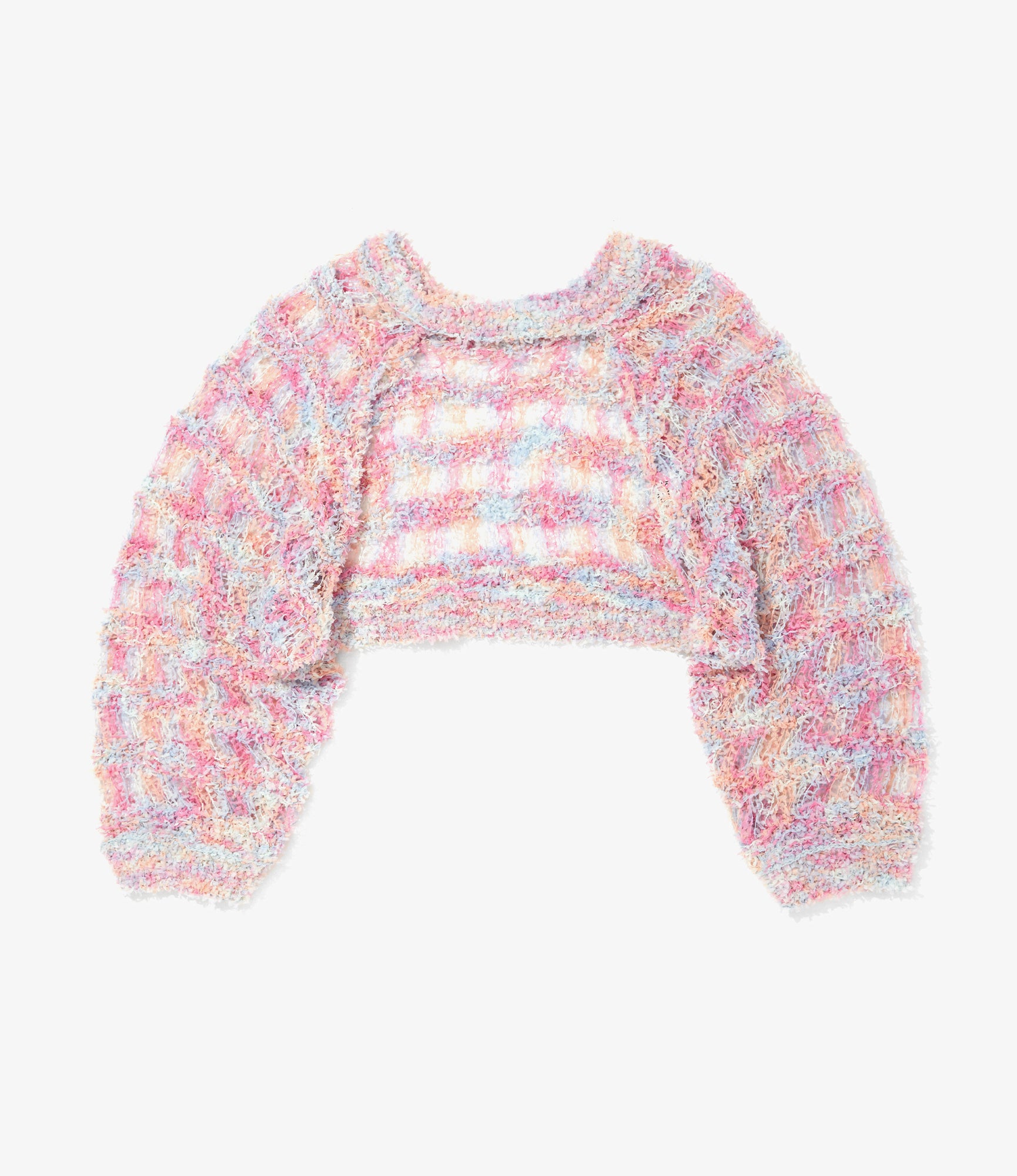 Women's Knit Bolero - Lt. Blue - Fancy Yarn