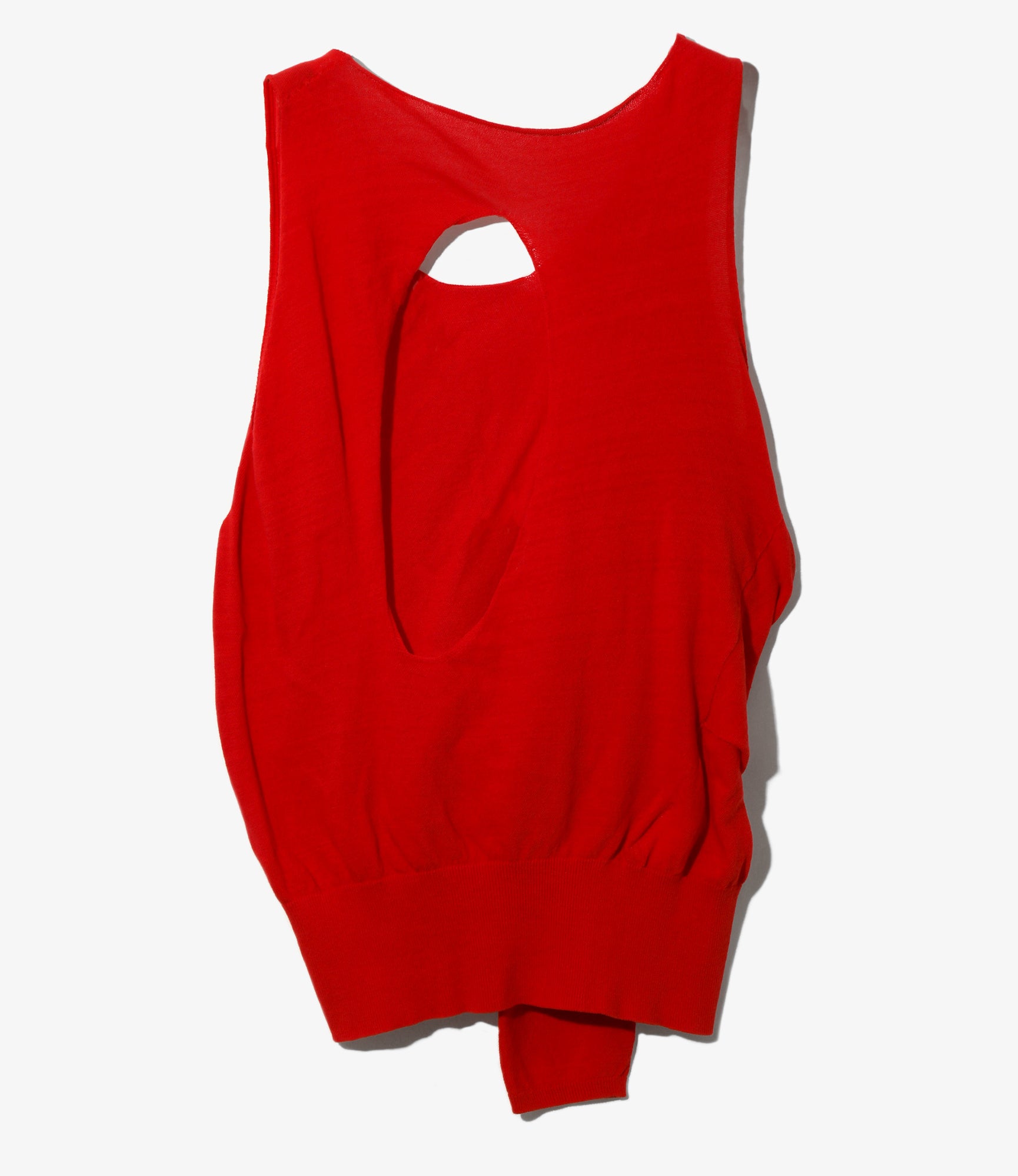 Women's Knot Tank Top - Red - Sheer