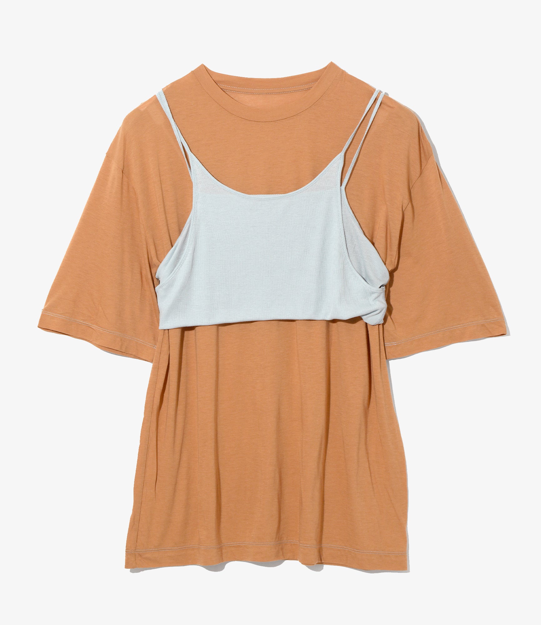 Women's Camisole Top & Loose-fitting Tee - Beige - Unit Tops