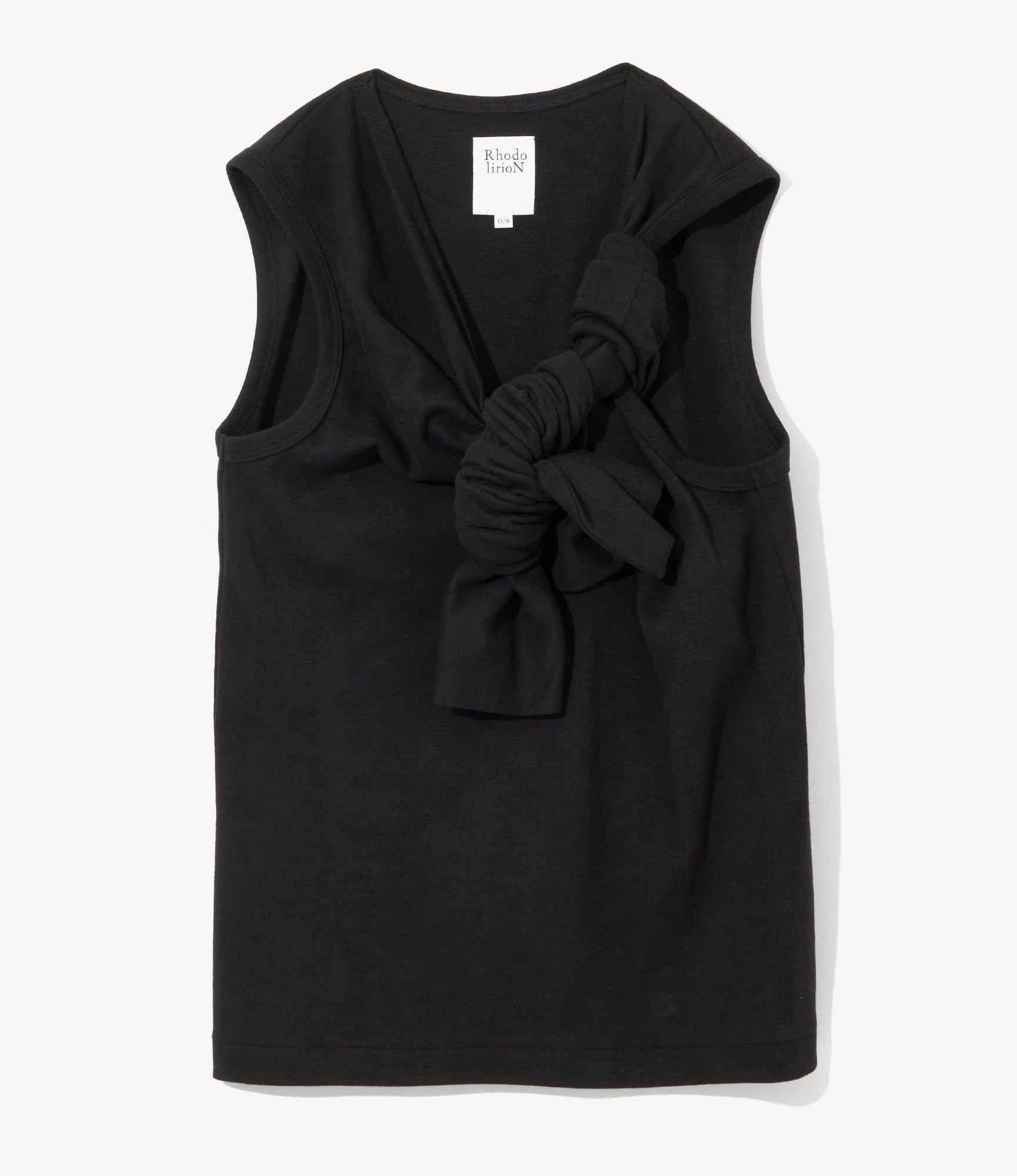 Women's One Knot Sleeveless Top - Black